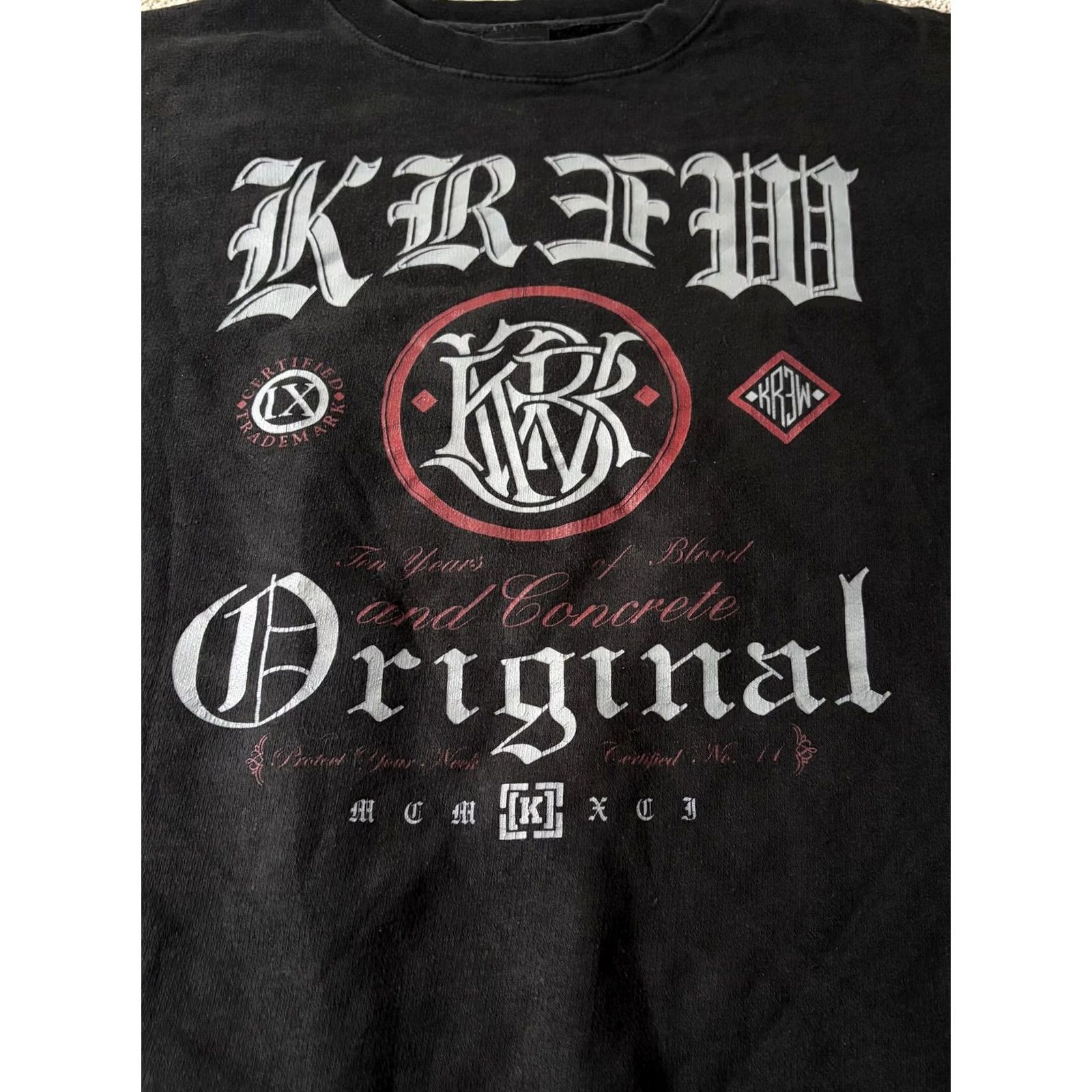 Vintage KR3W Sweatshirt Mens M Black Graphic Print Gothic Fleece Crewneck Original Graphic Print Logo Size US M / EU 48-50 / 2 - 5 Thumbnail
