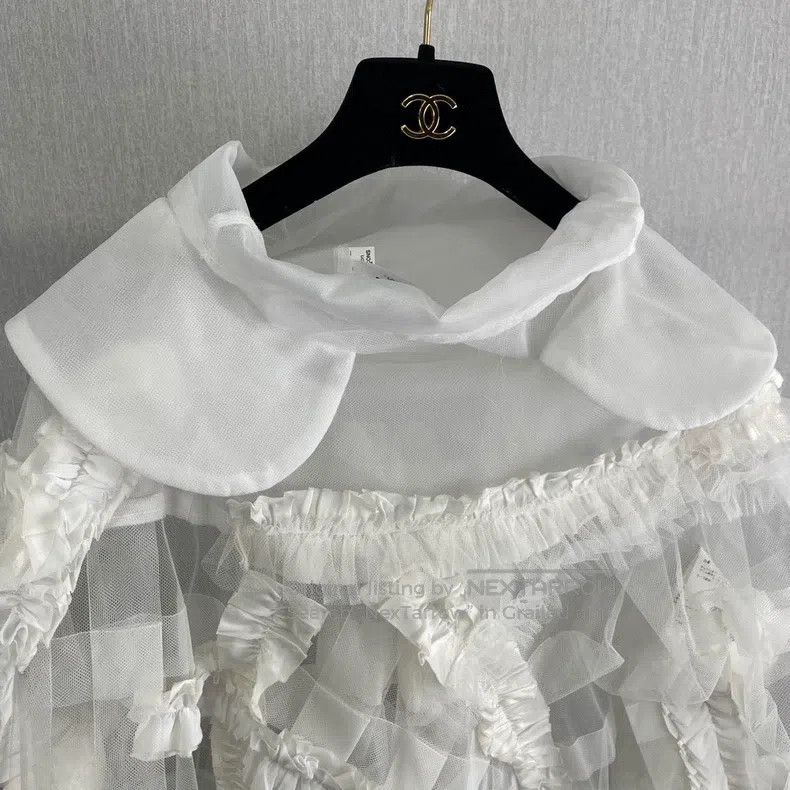 Comme des Garcons Comme Des Garcons White Lace Shawl Cloak Short Jacket Size M / US 6-8 / IT 42-44 - 4 Thumbnail