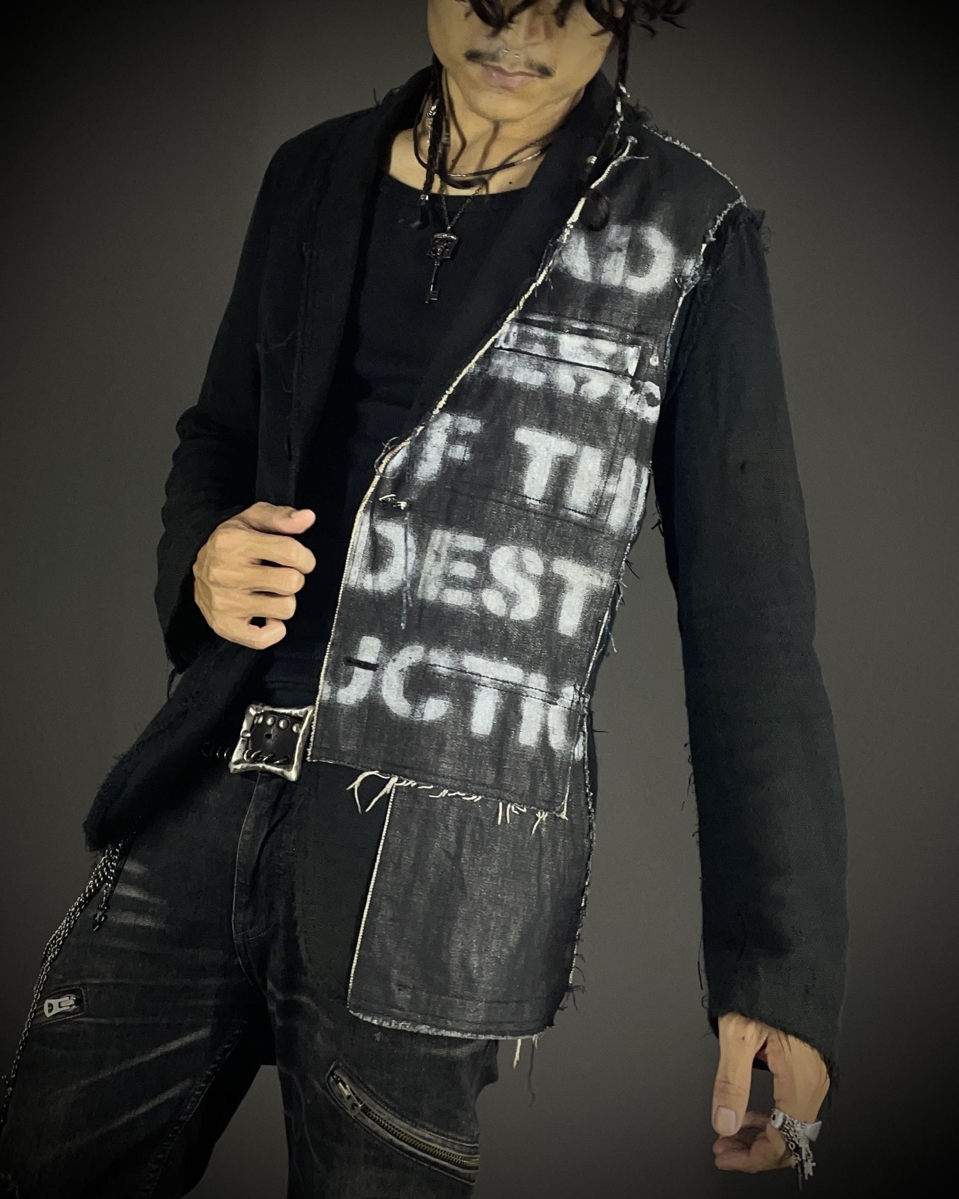 Japanese Brand Edge Rupert Distressed Hybrid Blazer Size US M / EU 48-50 / 2 - 1 Thumbnail