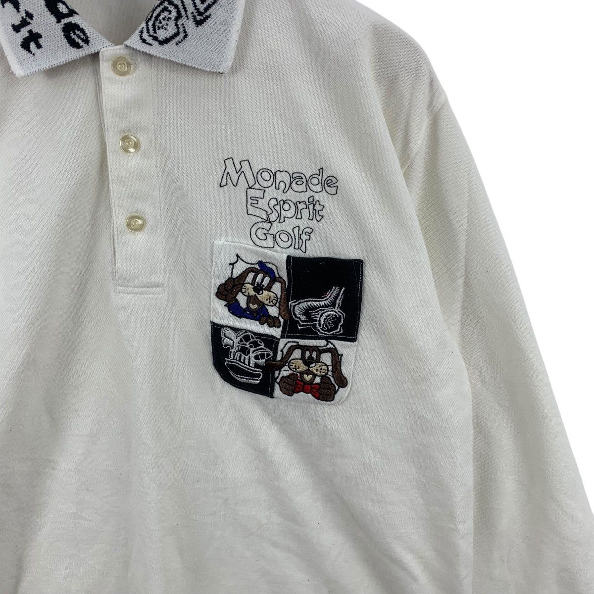 Esprit Vintage MONADE ESPRIT GOLF Dog Cartoon Pocket Polo Tee Size L / US 10 / IT 46 - 6 Thumbnail