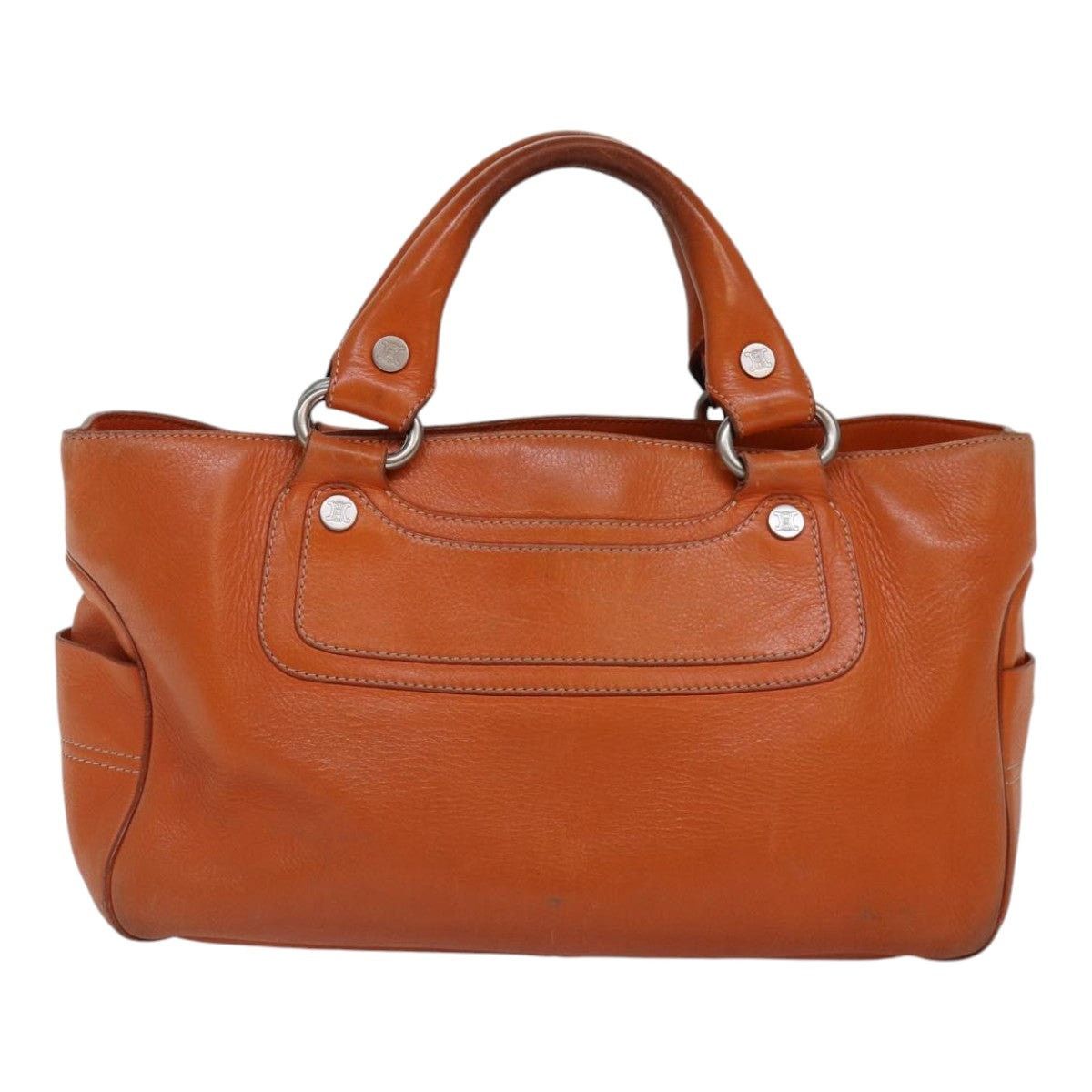 Celine CELINE Hand Bag Leather Orange Silver Size ONE SIZE - 3 Thumbnail