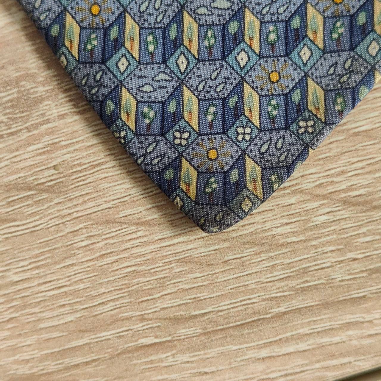 Hermes Hermes Paris Silk Tie 7768 FA Plants Blue Size ONE SIZE - 5 Thumbnail