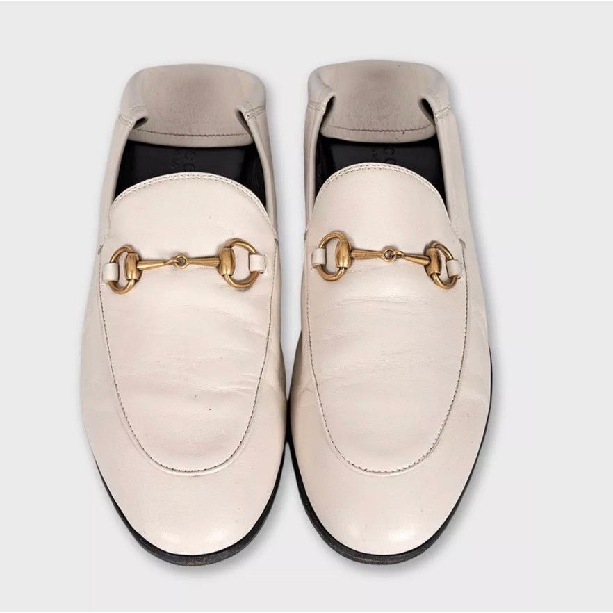 Gucci Gucci White Leather Loafers - Size 38 (US 8) Size US 8 / IT 38 - 2 Thumbnail
