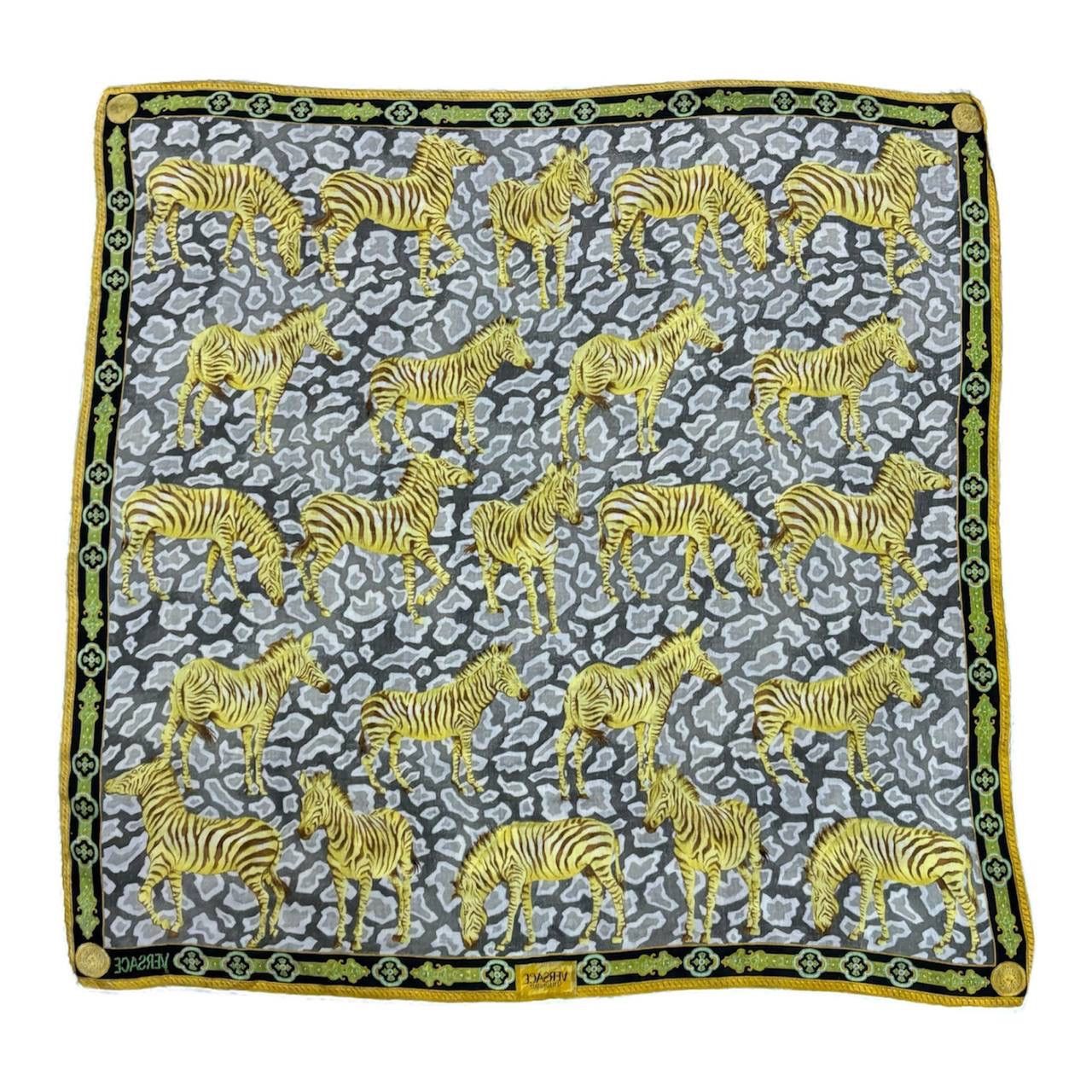 Versace Versace Style Italy Zebra Printed Scarf Neckerchief Size ONE SIZE - 2 Thumbnail