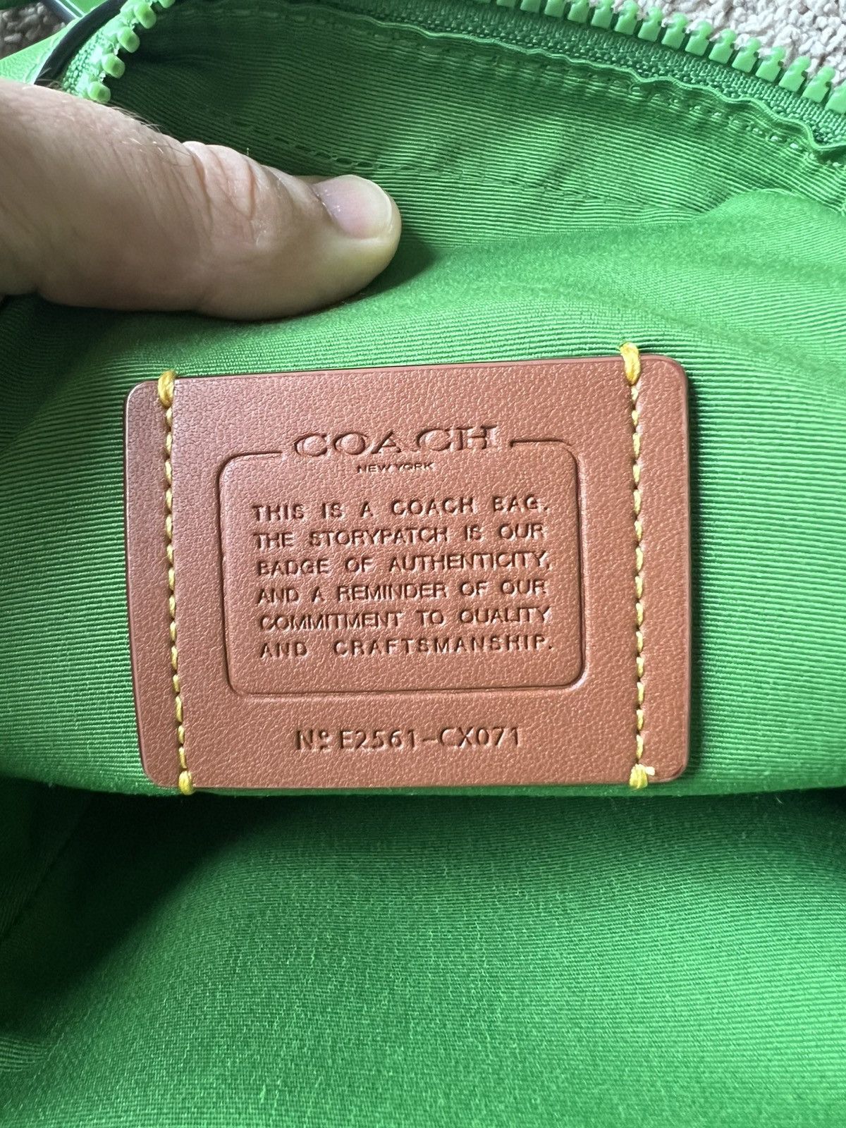 Coach RARE GREEN RACER SLING COACH BAG Size ONE SIZE - 3 Thumbnail