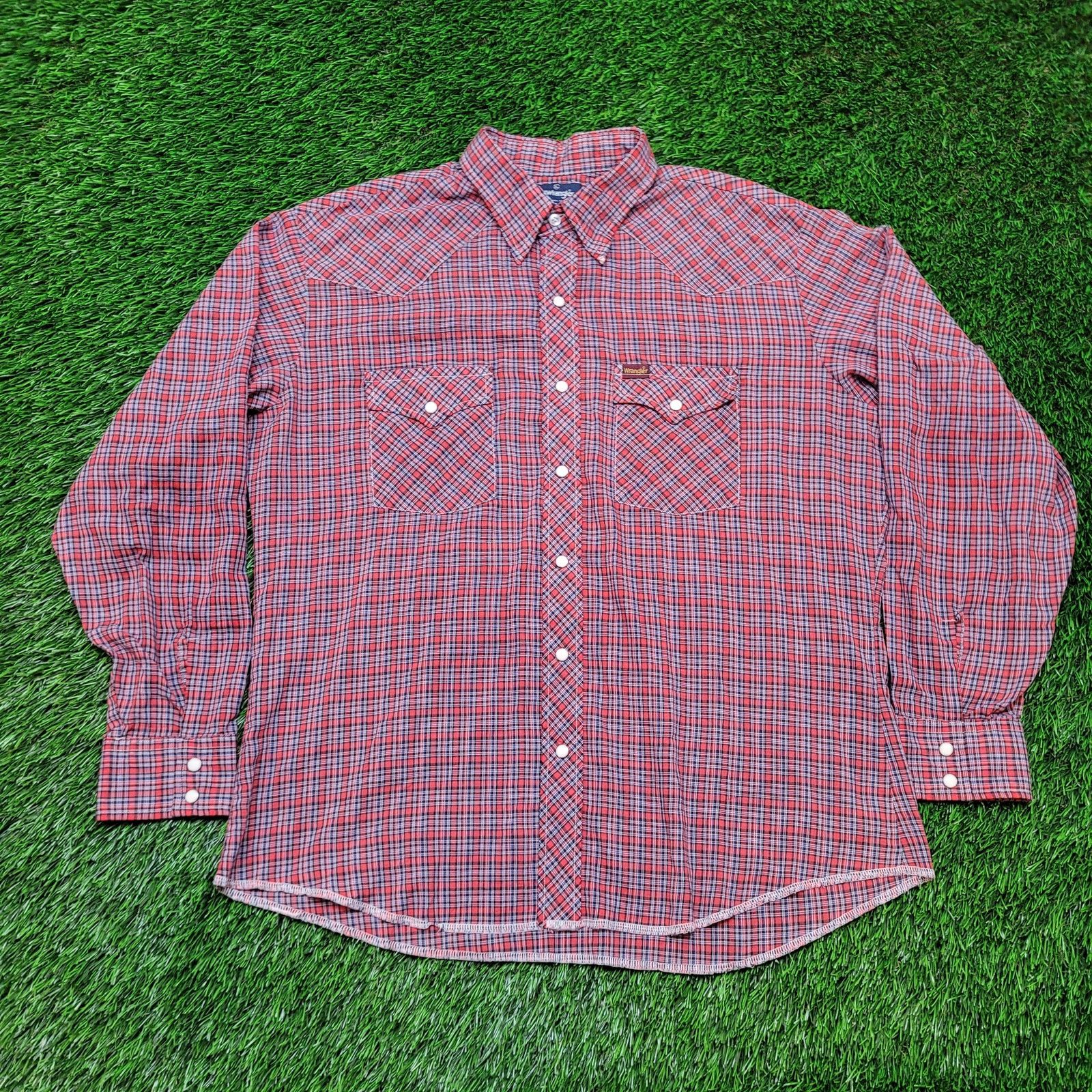 Wrangler VTG 80s Wrangler Pearl Snap Western Shirt Mens XL USA Plaid Size US XL / EU 56 / 4 - 1 Thumbnail