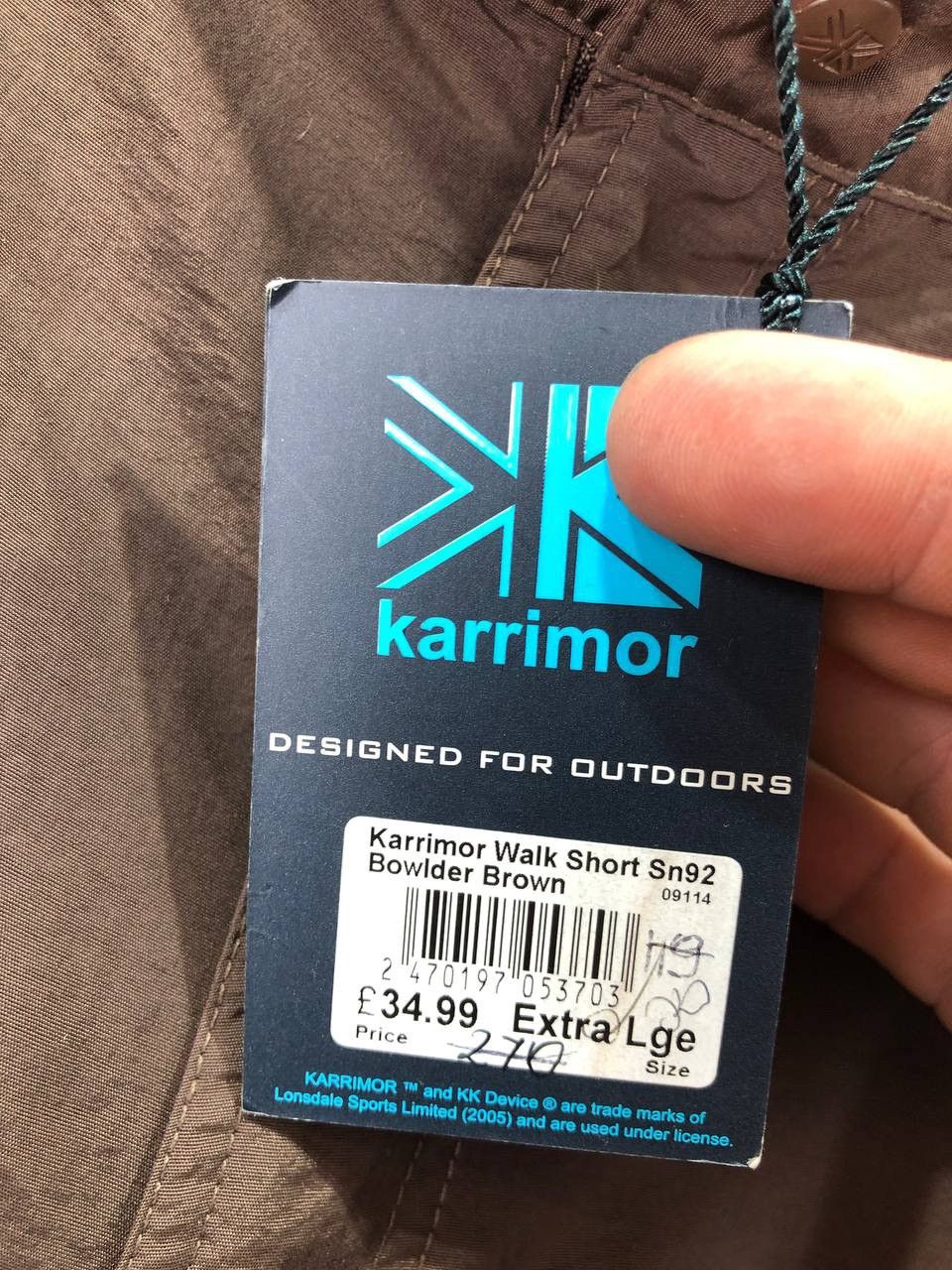 Karrimor Karrimor Mens Brown Nylon Cargo Shorts Size US 36 / EU 52 - 5 Thumbnail