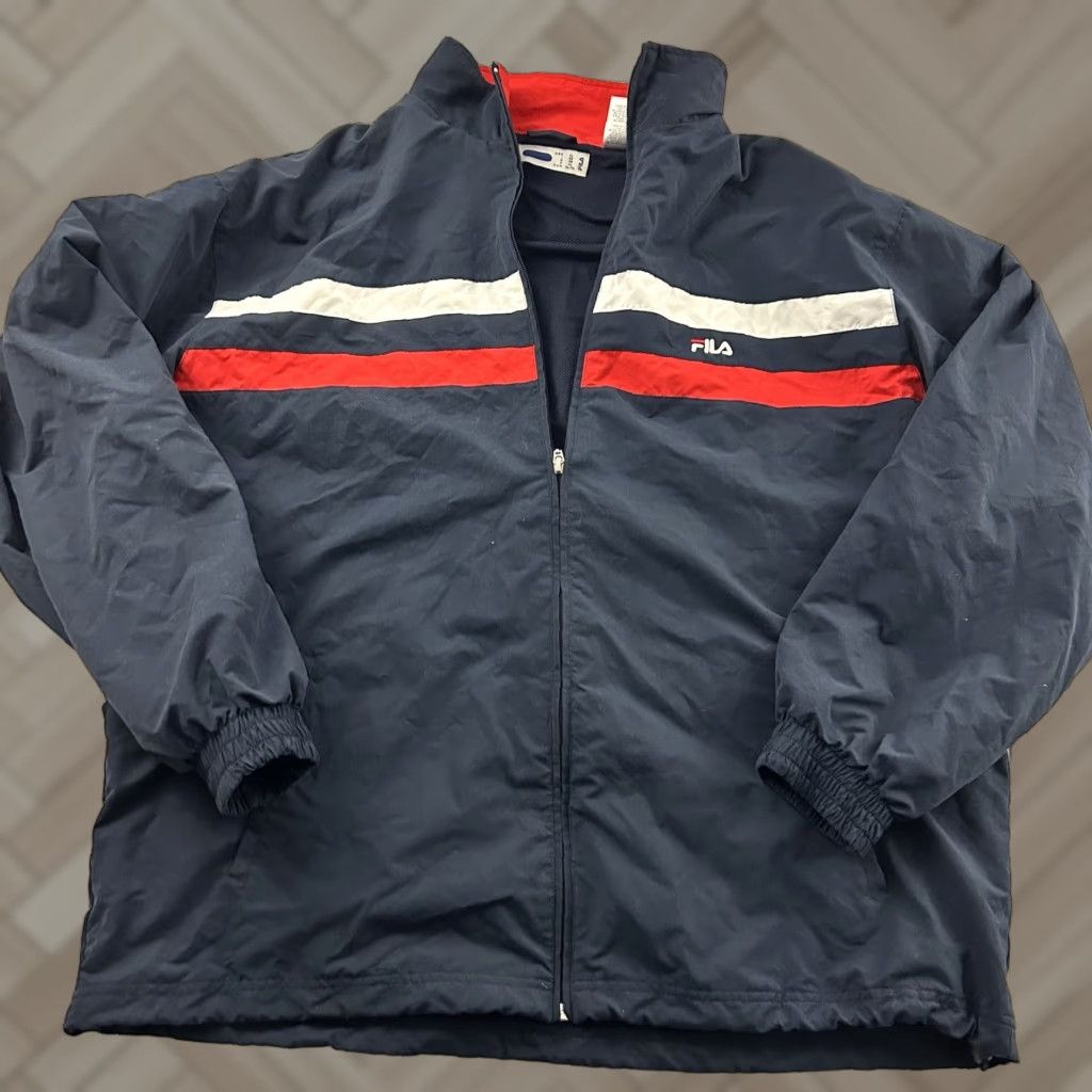 Fila Y2K FILA Full Zip Track Jacket XL Red Men Jacket Size US XL / EU 56 / 4 - 1 Thumbnail