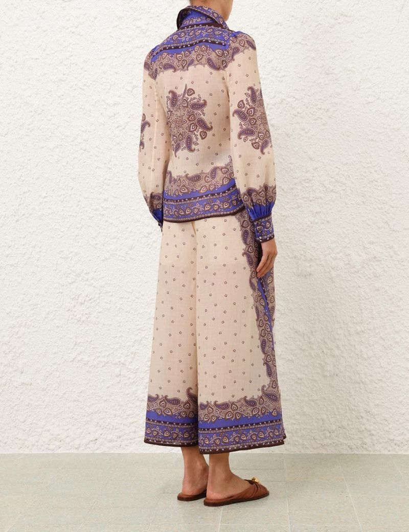 Zimmermann oc11z0126 Maxine Blouson Shirt in Multicolor Size XS / US 0-2 / IT 36-38 - 4 Thumbnail