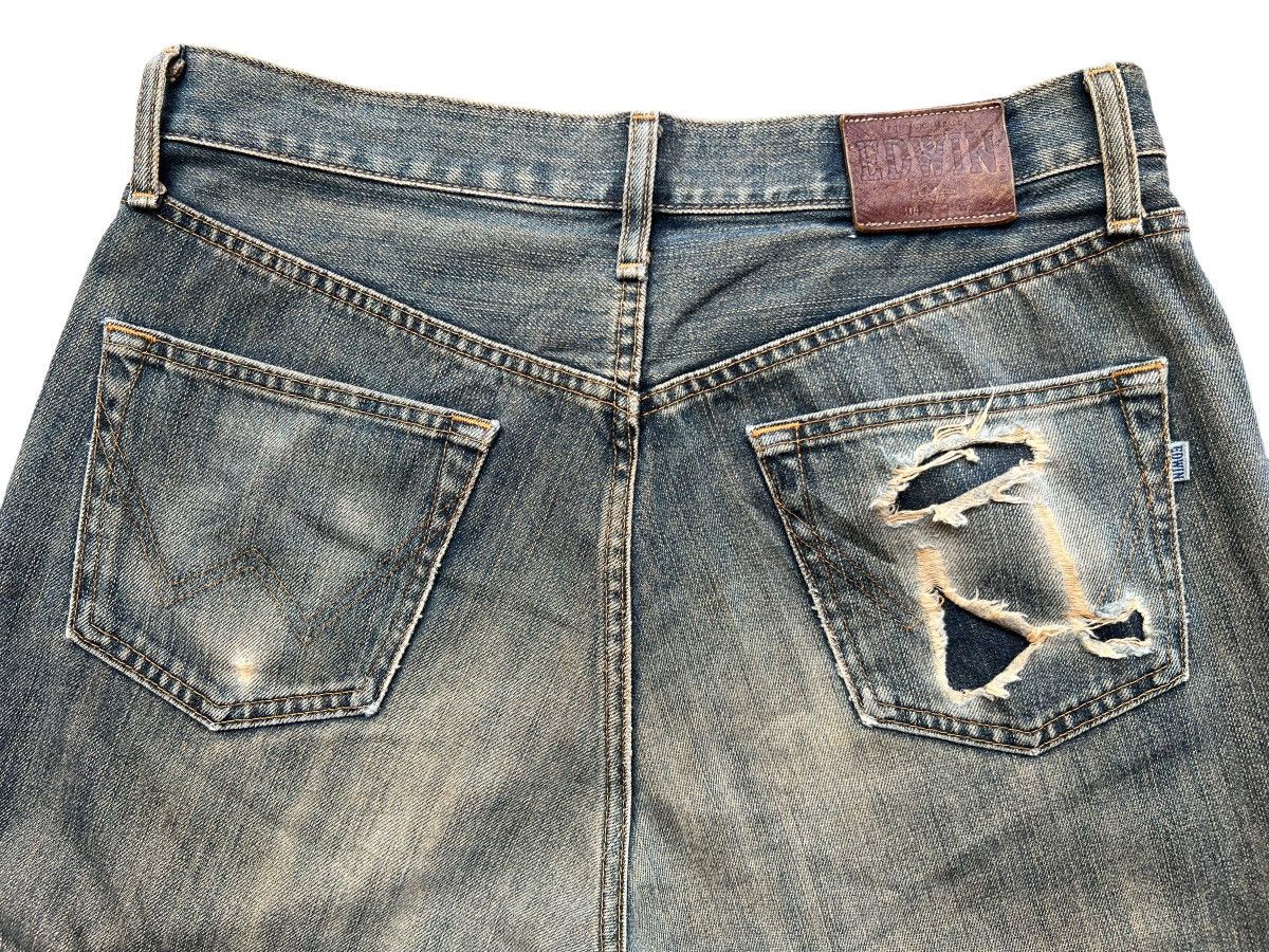 Edwin Vintage Edwin Distressed Rusty Denim Jeans 32x32 Size US 32 / EU 48 - 7 Thumbnail
