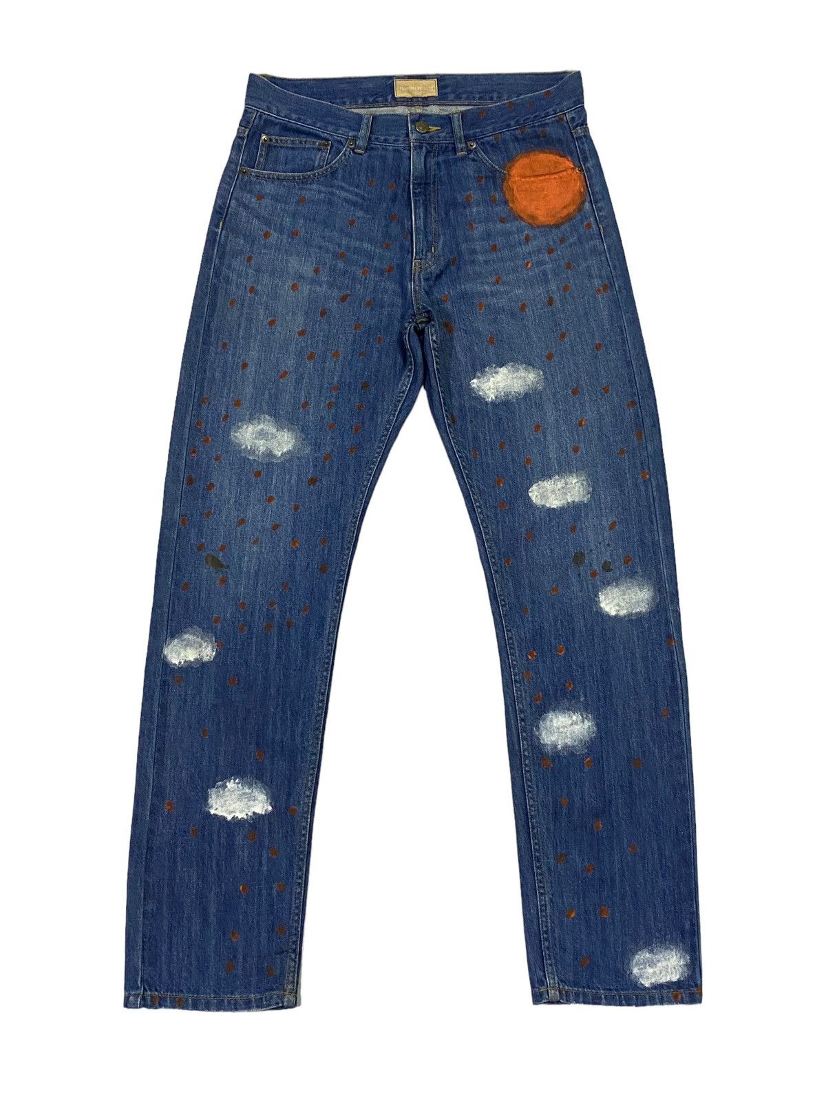 Issey Miyake Tsumori Chisato By Issey Miyake All Over Painted Art Denim Size US 31 - 2 Thumbnail