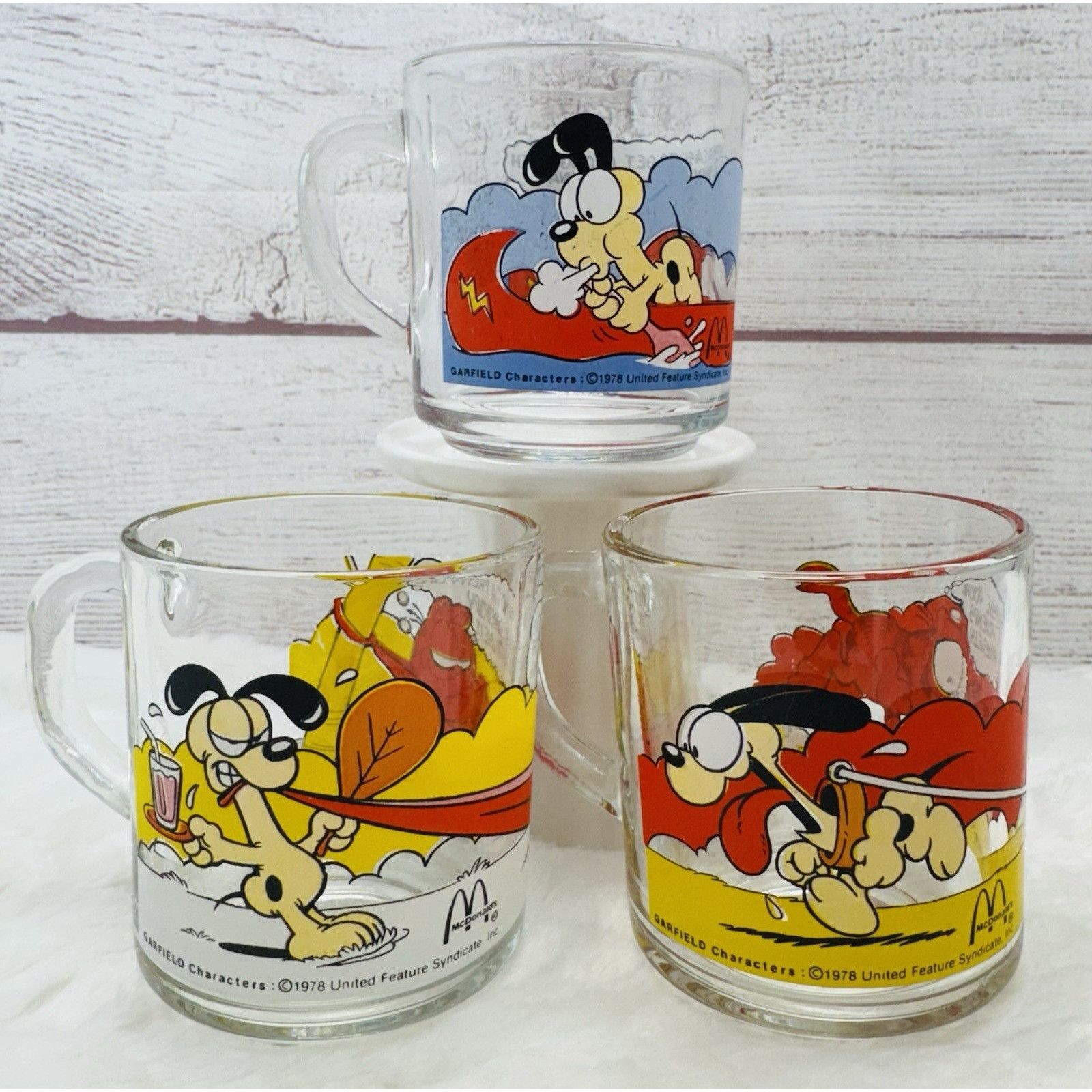 Other McDonald’s Garfield & Odie Clear Glass Coffee Mugs Cups VINT Size ONE SIZE - 2 Thumbnail