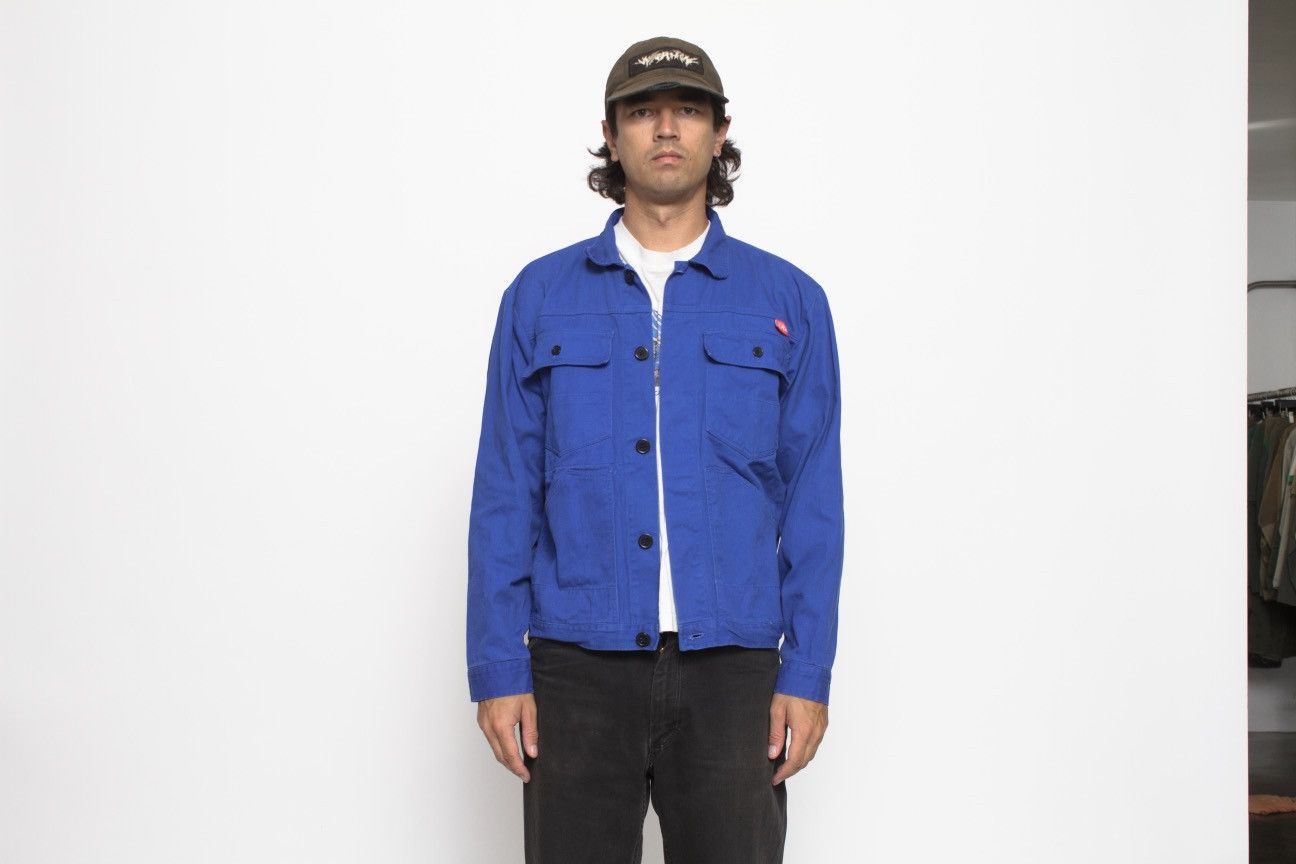 Vintage BLUE BUTTON UP GERMAN WORKWEAR JACKET BY PLANAM Size US M / EU 48-50 / 2 - 1 Thumbnail