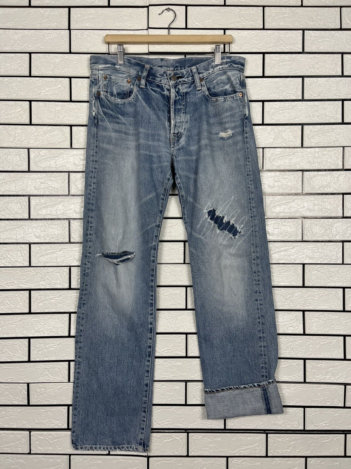 Spellbound Vintage Domingo By Spellbound Distressed Denim Size US 34 / EU 50 - 11 Thumbnail