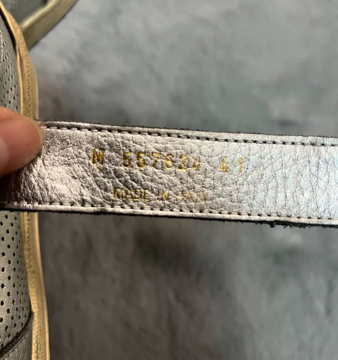 Saint Laurent Paris × Yves Saint Laurent Saint Laurent SLP genuine SL24 silver distressed shoes Size US 8 / EU 41 - 7 Thumbnail