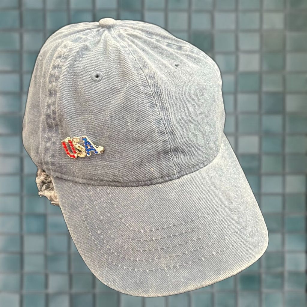 Denime Infinity Denim Baseball Hat Women Adjustable Blue USA Cap Size ONE SIZE - 1 Thumbnail