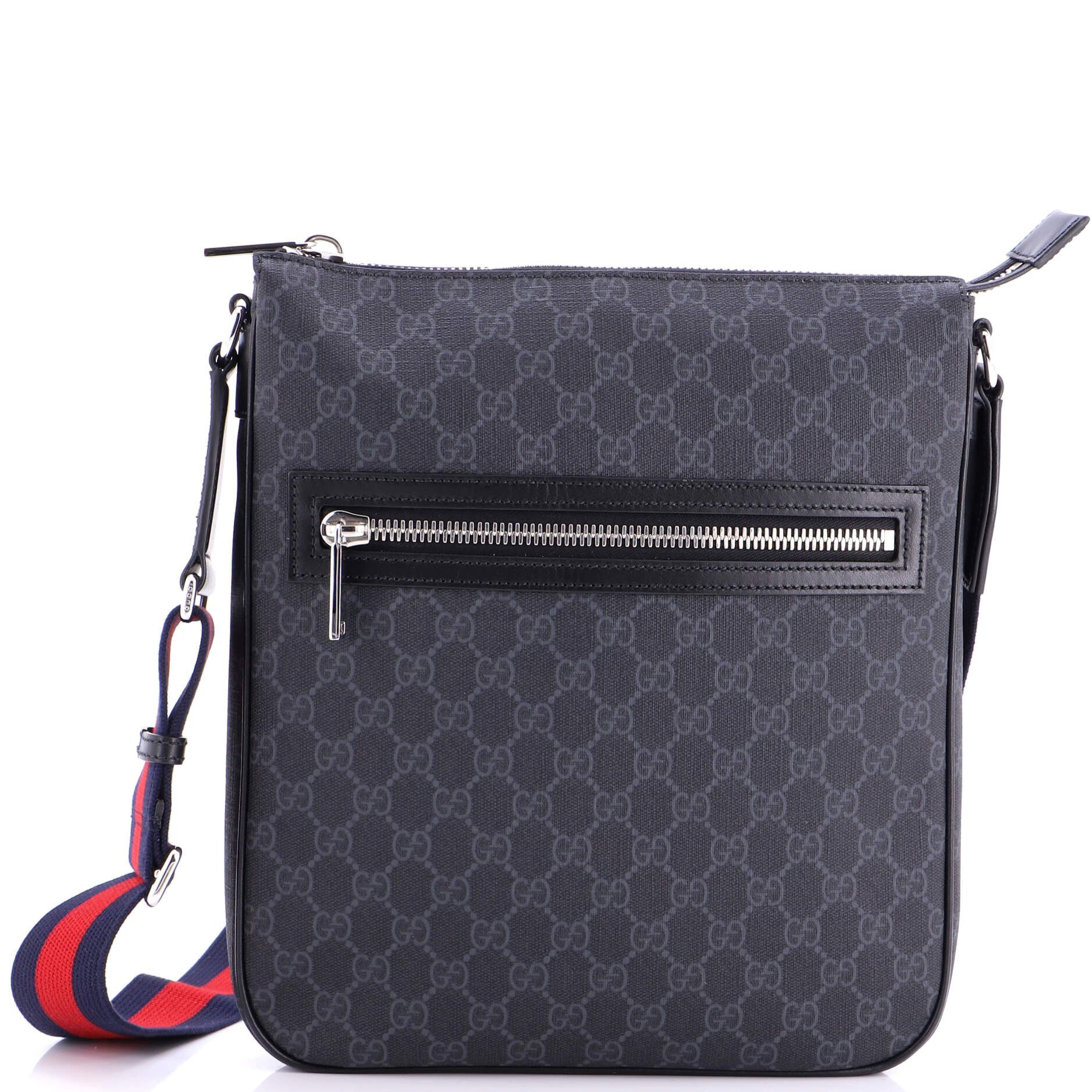 Gucci Web Strap Front Zip Messenger Bag Size ONE SIZE - 1 Thumbnail