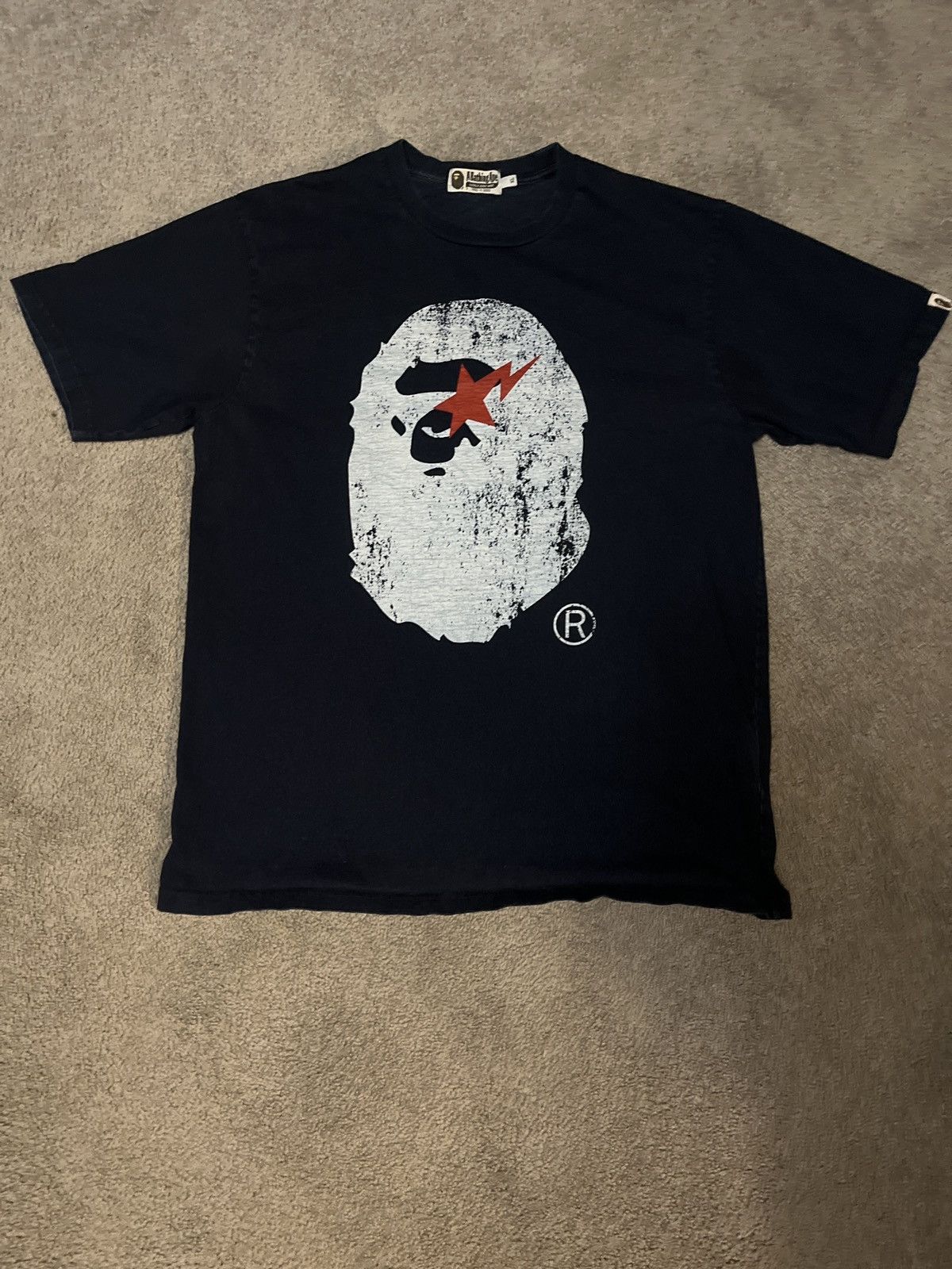 Bape BAPE Ape Head Bapesta Indigo T-shirt Size US XL / EU 56 / 4 - 1 Thumbnail