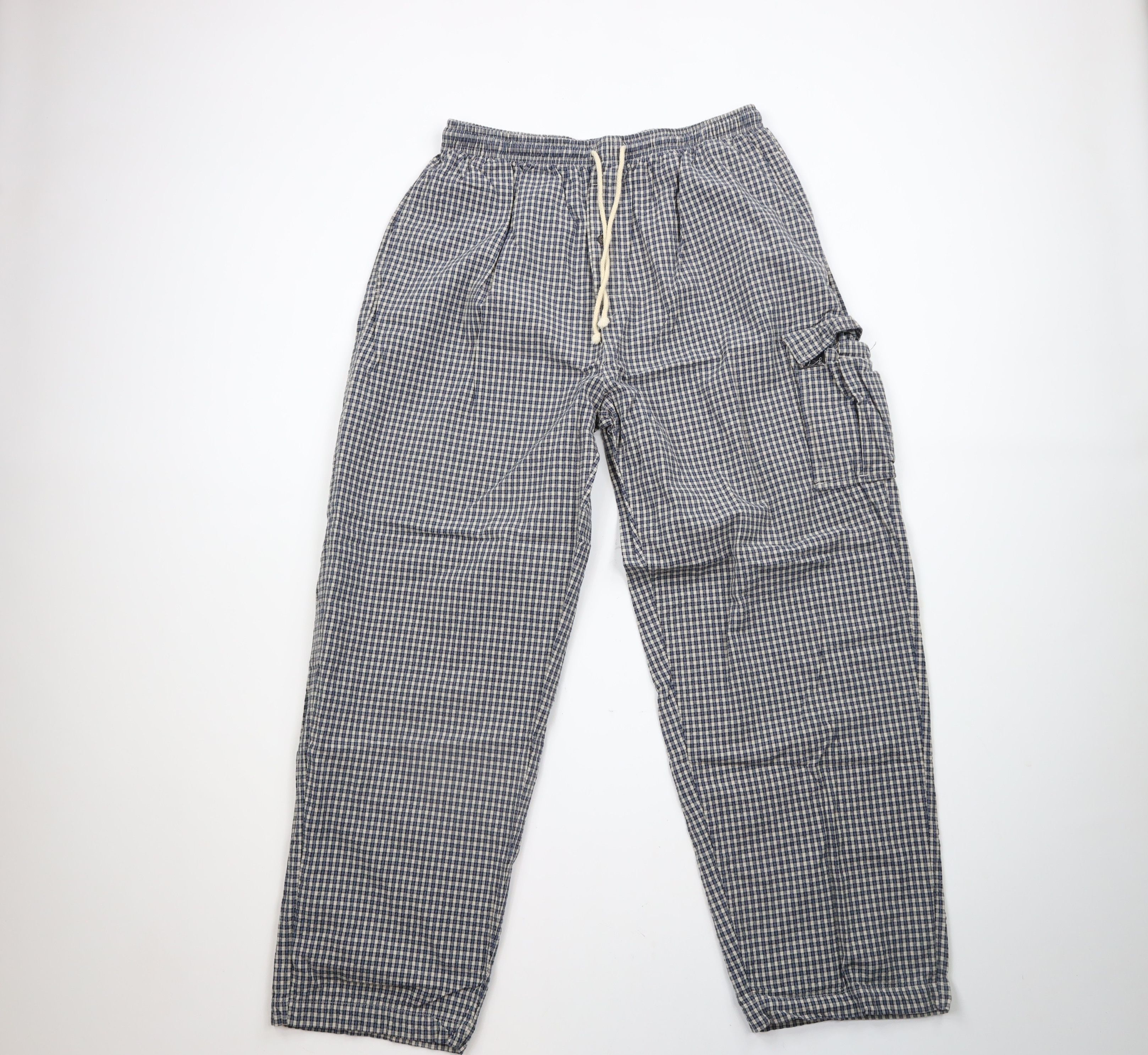 Vintage Vintage 90s Streetwear Wide Leg Cargo Harem Pants Plaid Size US 36 / EU 52 - 1 Thumbnail