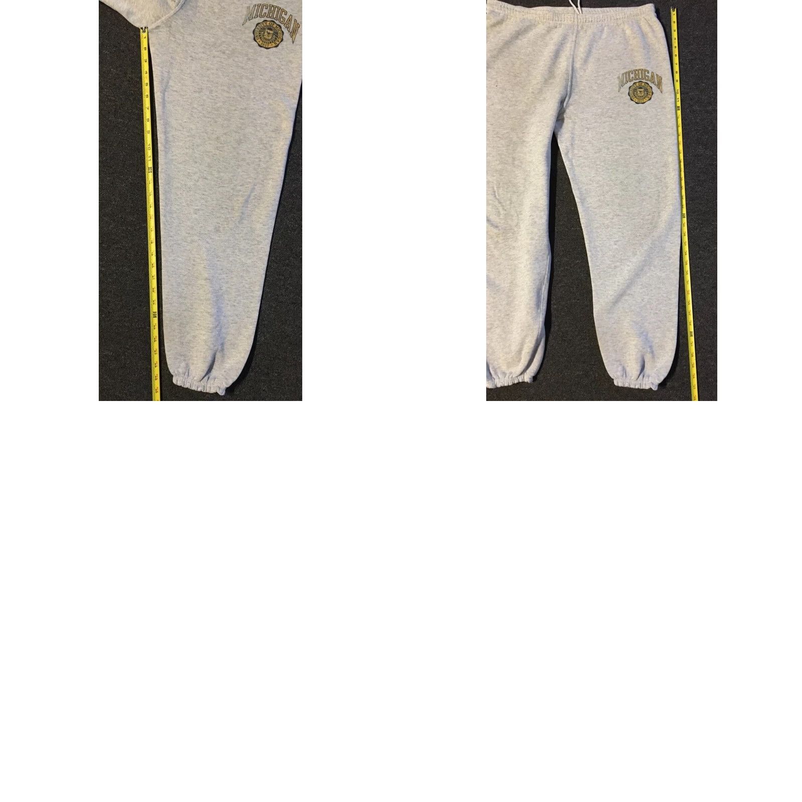 Vintage VINTAGE University Michigan Sweatpants L Gray Activewear Pants Men 80s 90s Grunge College Track & Field USA Wolverines Drawstring Size US 33 - 10 Thumbnail