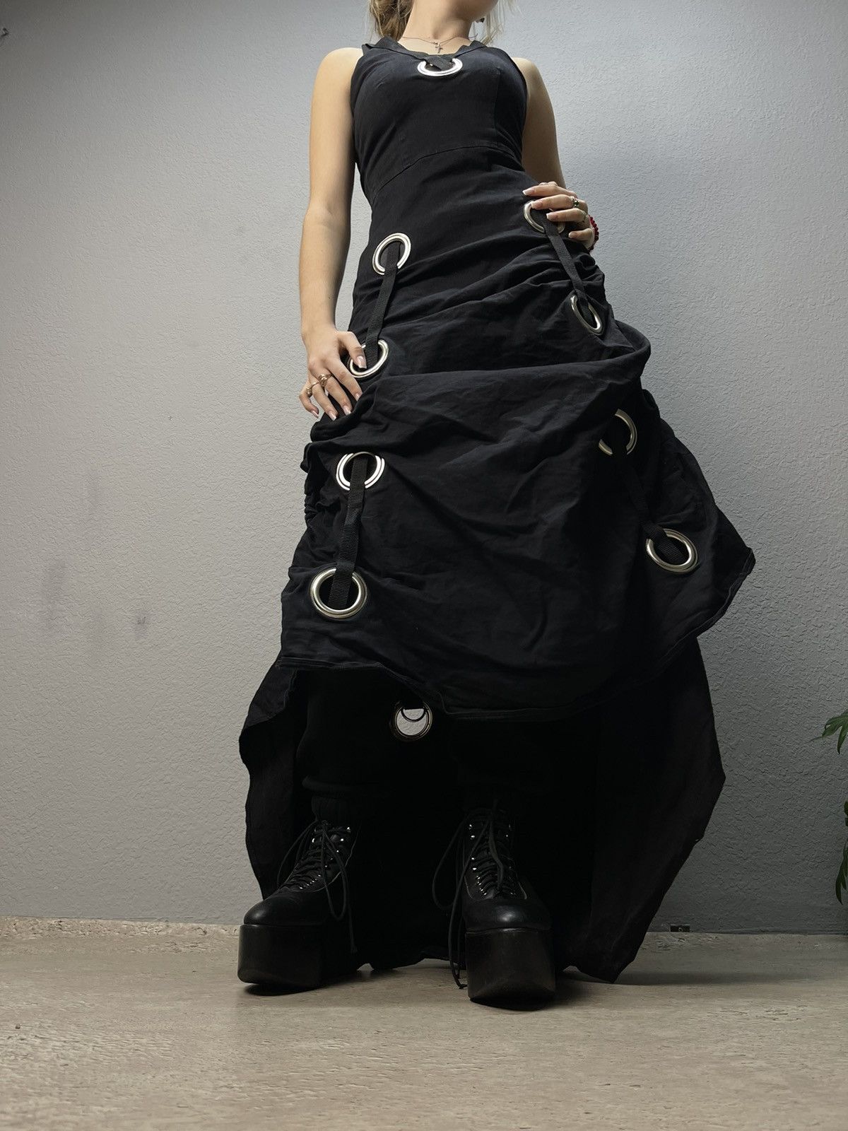 Dress Avant Garde vintage Y2K rare black J.P.G