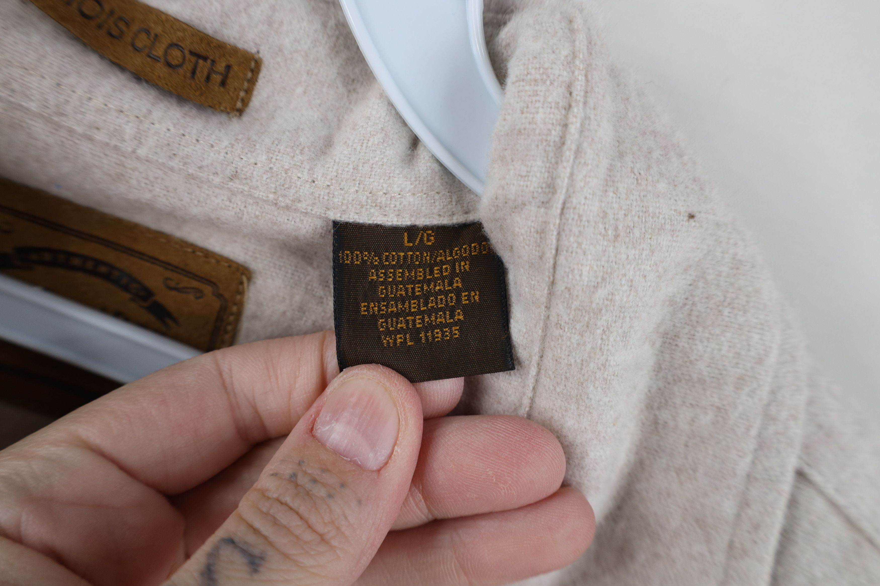 Vintage Vintage 90s Streetwear Chamois Cloth Button Shirt Beige Size US L / EU 52-54 / 3 - 11 Thumbnail