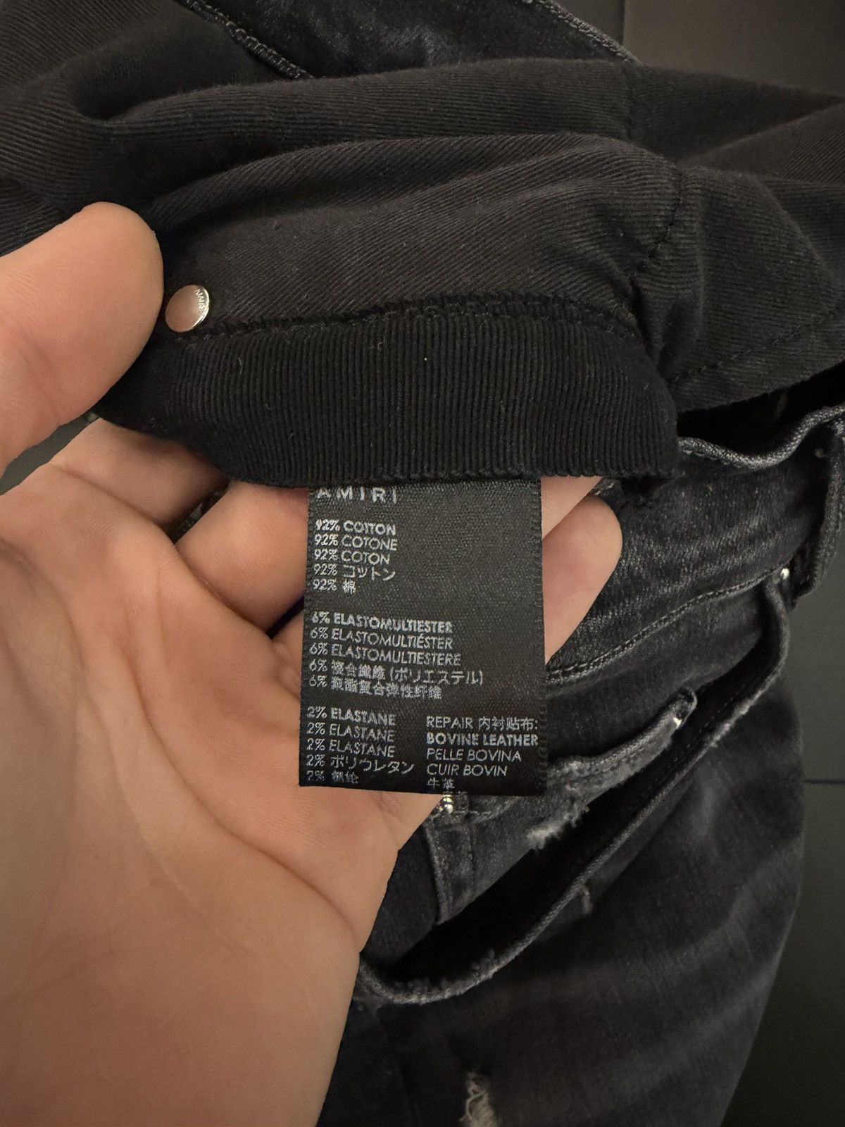 Amiri Size 38 - Amiri MX1 Black Denim $1090 Retail Size US 38 / EU 54 - 7 Thumbnail