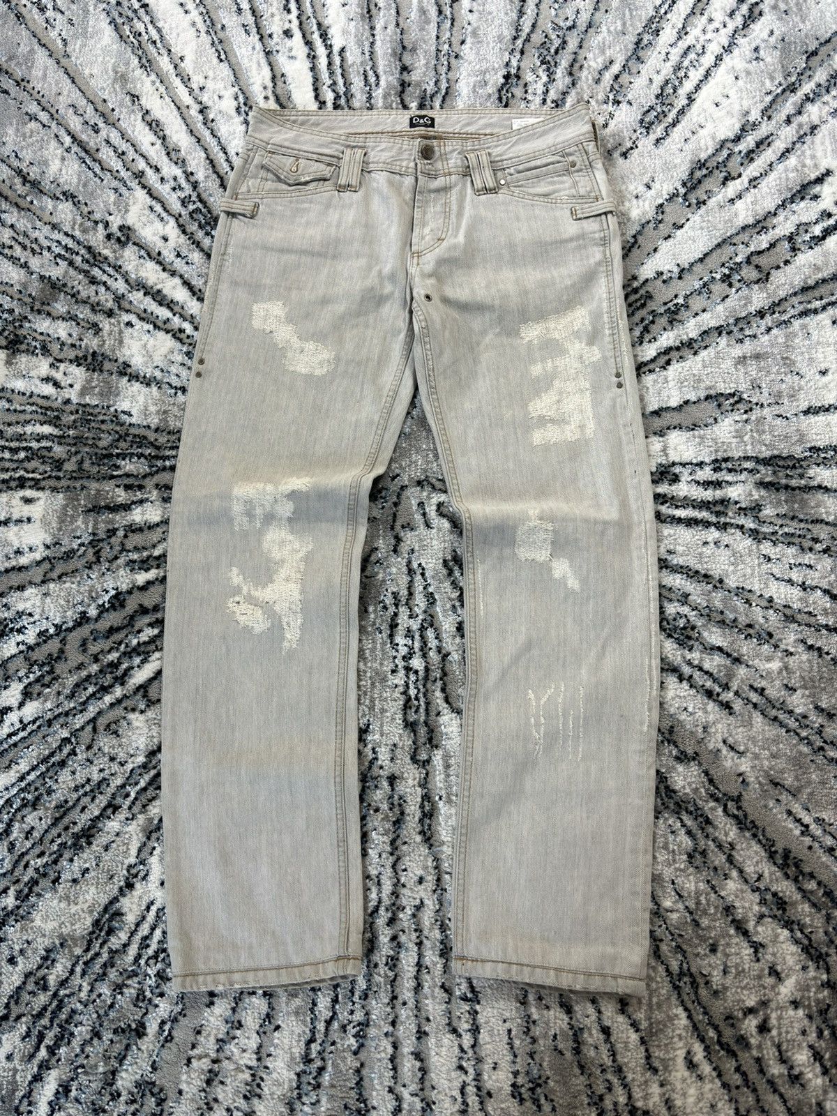 Dolce & Gabbana × Vintage Dolce & Gabbana Jeans Distressed Vibe Affliction Avant Garde Size US 33 - 1 Thumbnail