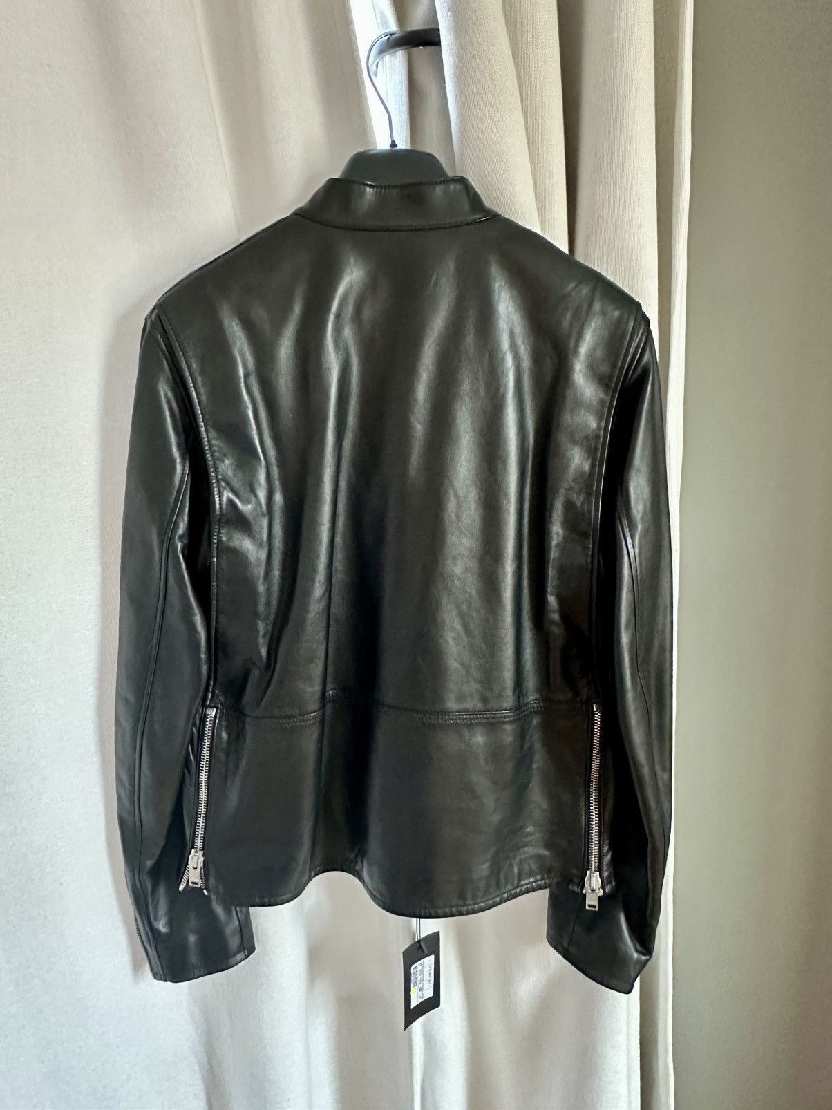 Saint Laurent Paris Hedi Slimane Moto Cafe Leather Jacket Size US L / EU 52-54 / 3 - 3 Thumbnail