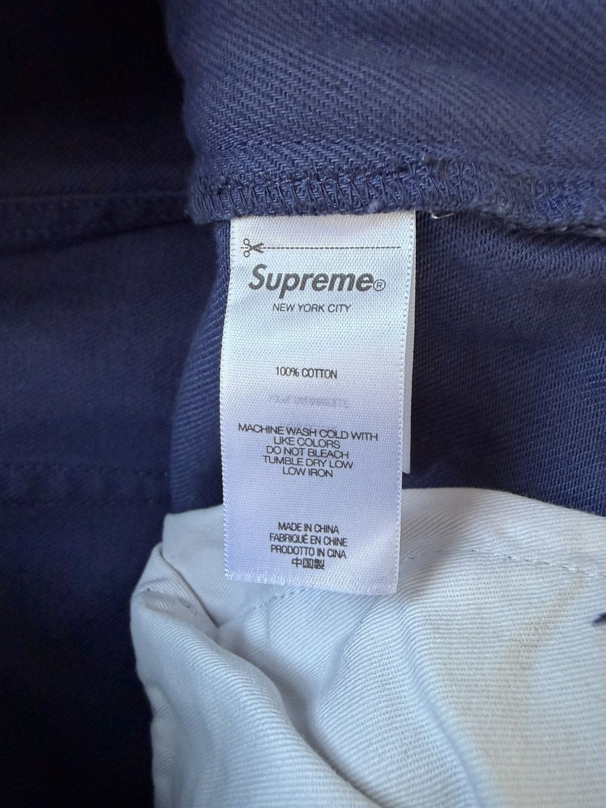 Supreme Supreme Baggy Jean Shorts Navy Blue SS24 Size US 32 / EU 48 - 6 Thumbnail