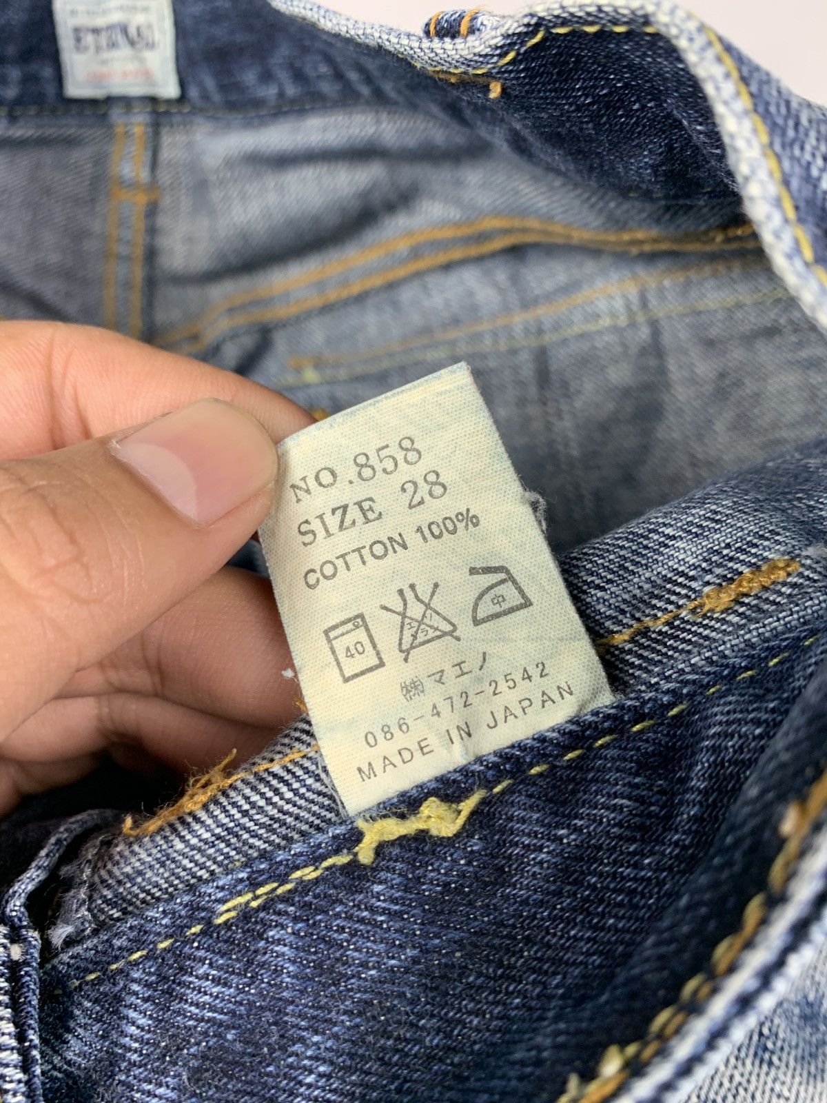Eternal ETERNAL by Bitchu Kurashiku Japan Baker Slevedge Denim Pants Size US 28 / EU 44 - 7 Thumbnail