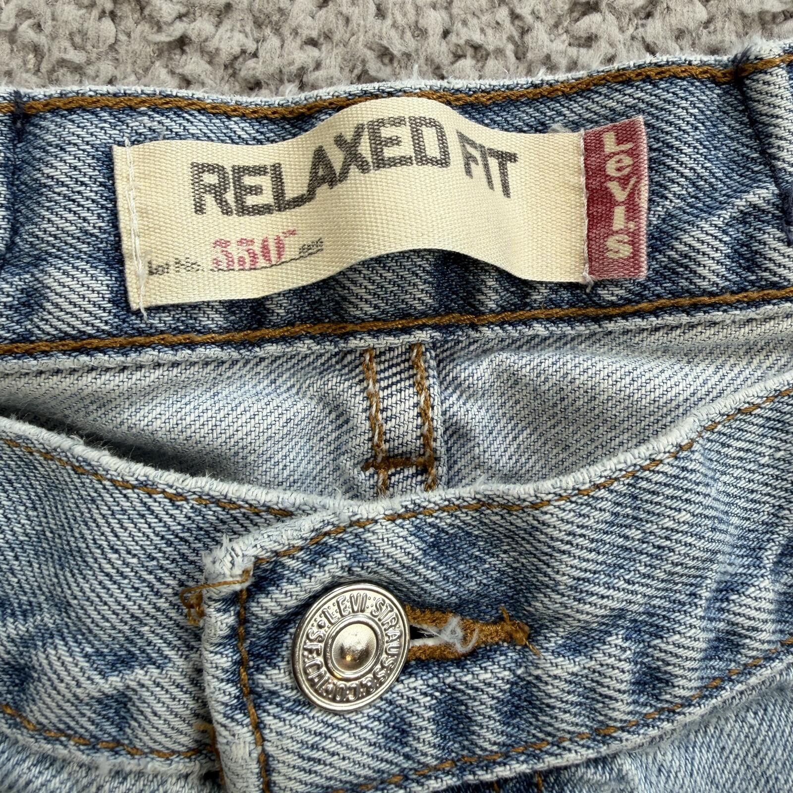 Levi's Levis 550 Baggy Denim Cropped Jeans 37x24 Light Wash Relaxed Size US 37 - 5 Thumbnail