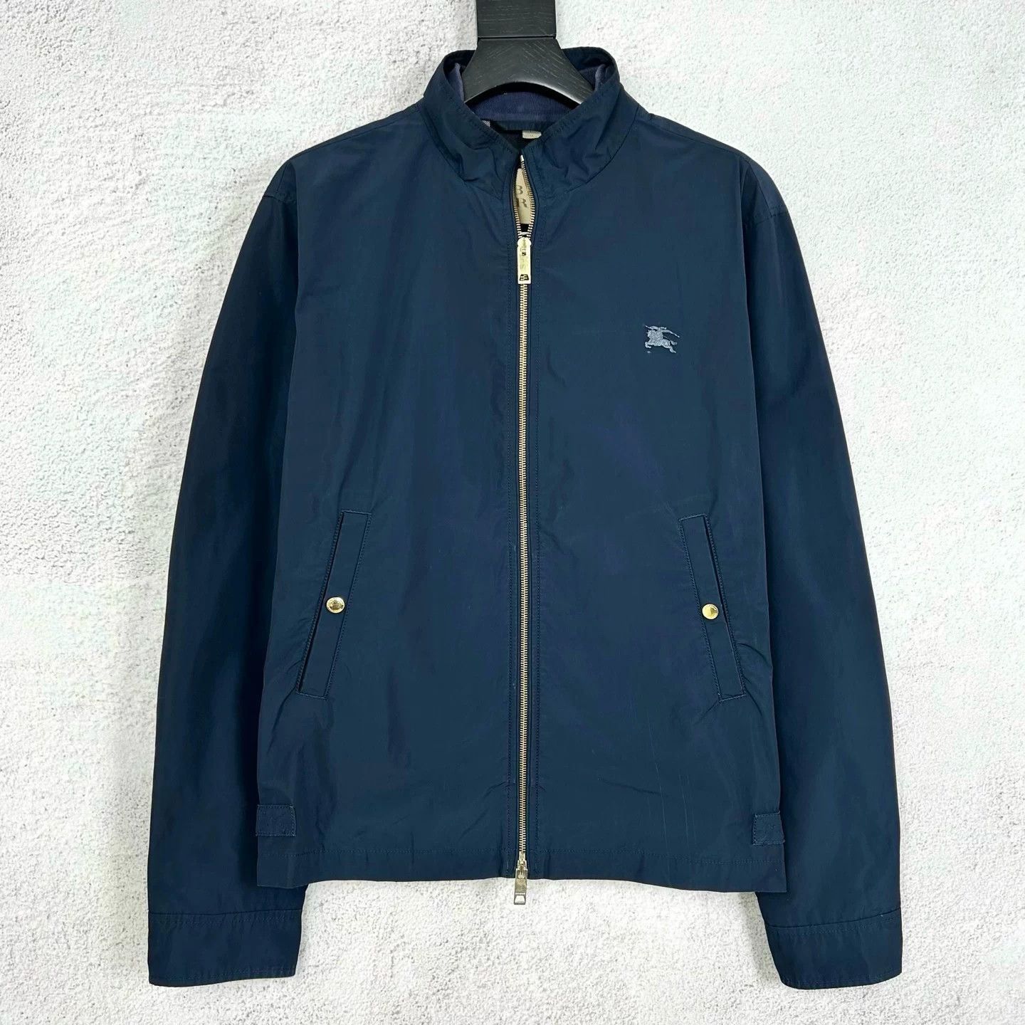 Burberry Burberry Navy Embroidered Knight Zip Jacket US L Size US L / EU 52-54 / 3 - 1 Thumbnail