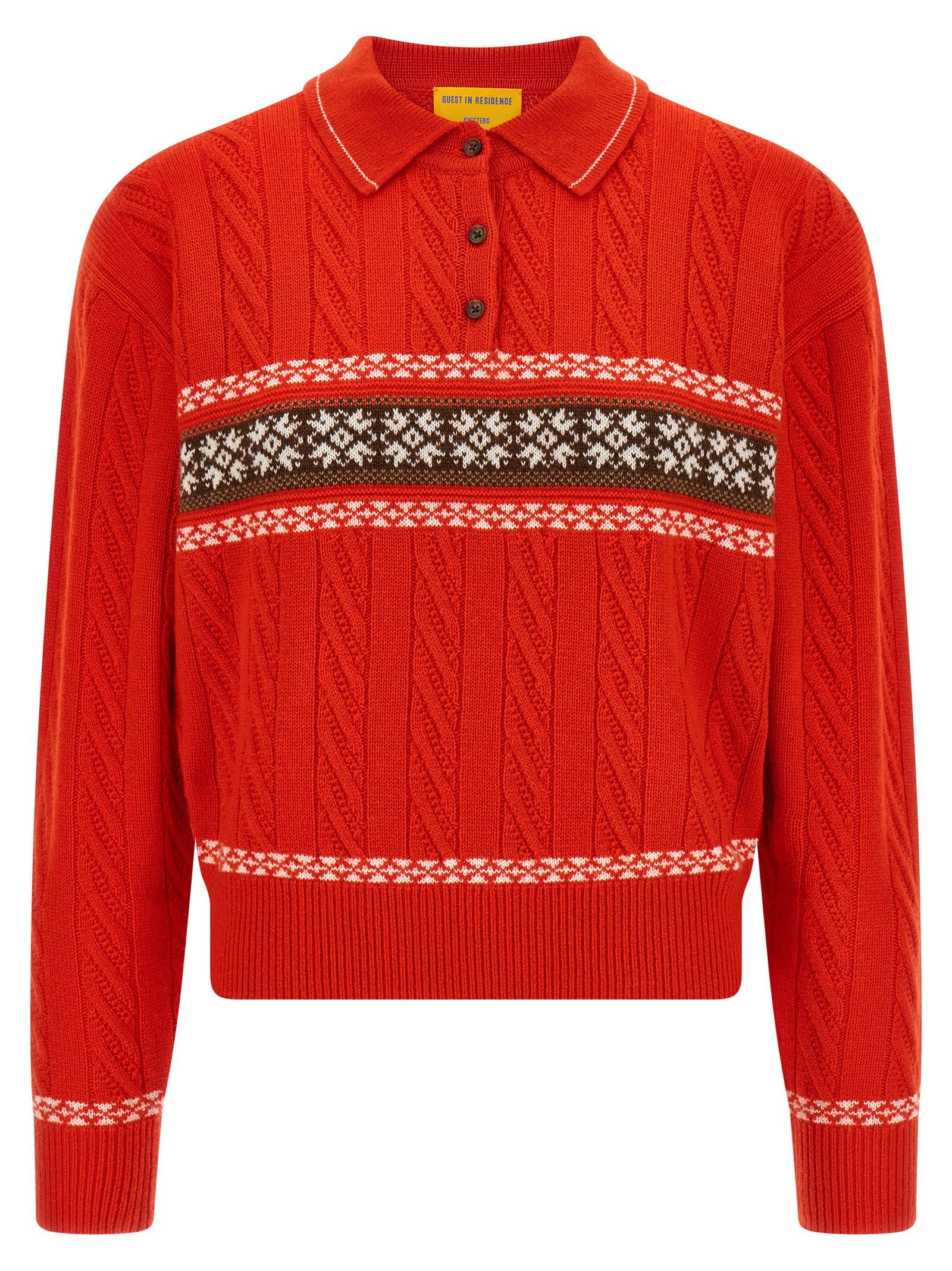 Guest in Residence 'Cable Collegiate Polo' sweater Size S / US 4 / IT 40 - 1 Thumbnail