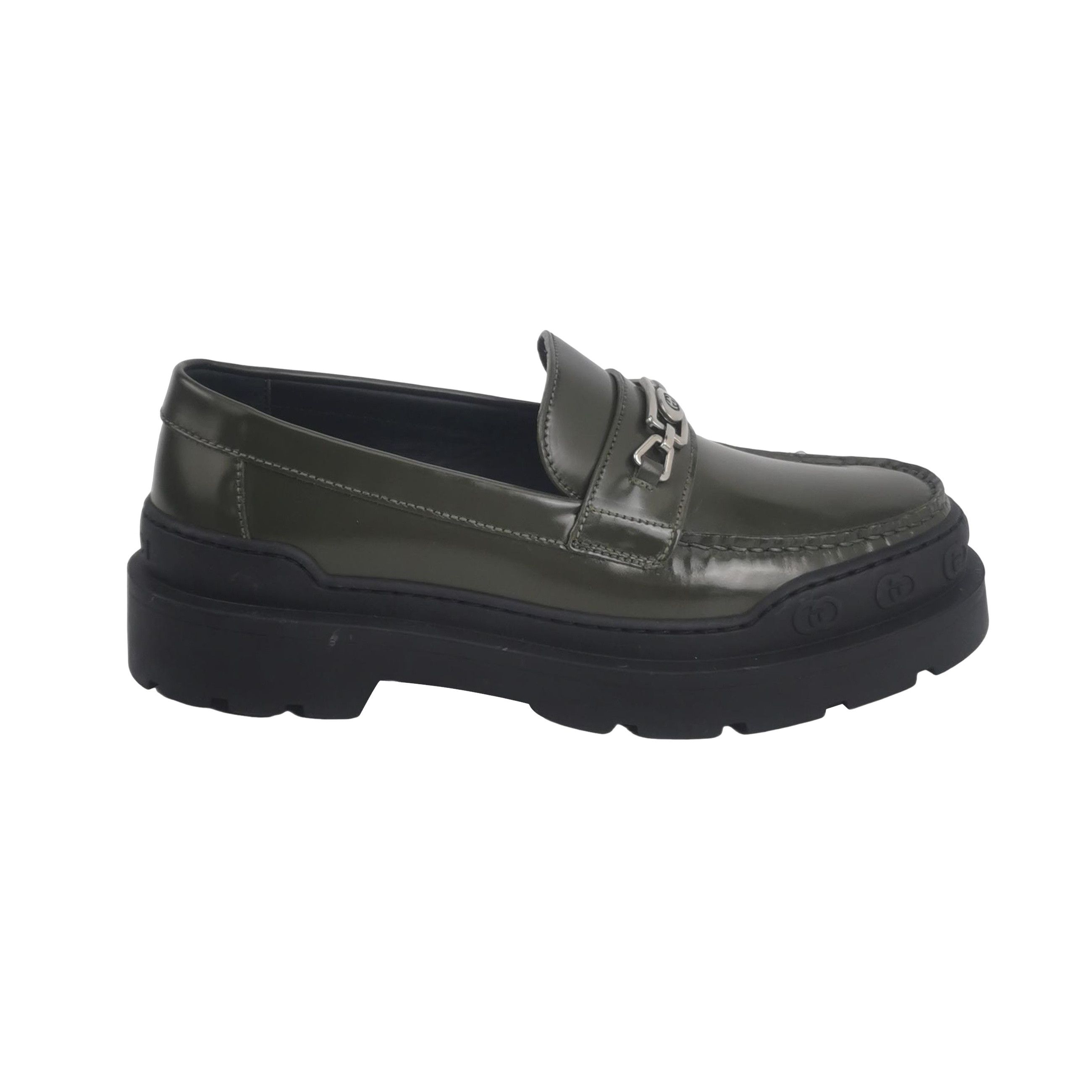 Gucci Gucci Interlocking G Logo Leather Loafers 40 Size US 7 / EU 40 - 1 Thumbnail