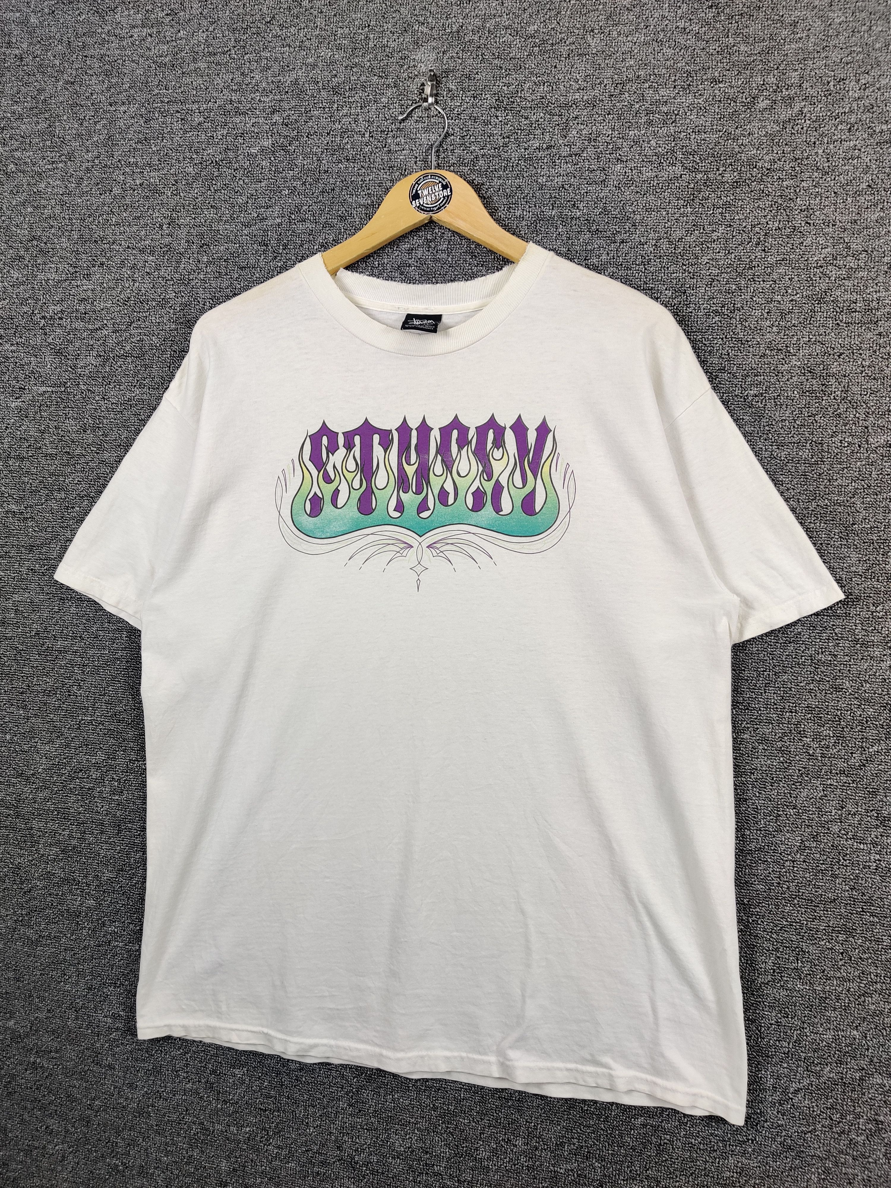 Stussy Vintage Trashed Stussy Distressed Tee Tshirt Size US L / EU 52-54 / 3 - 2 Thumbnail