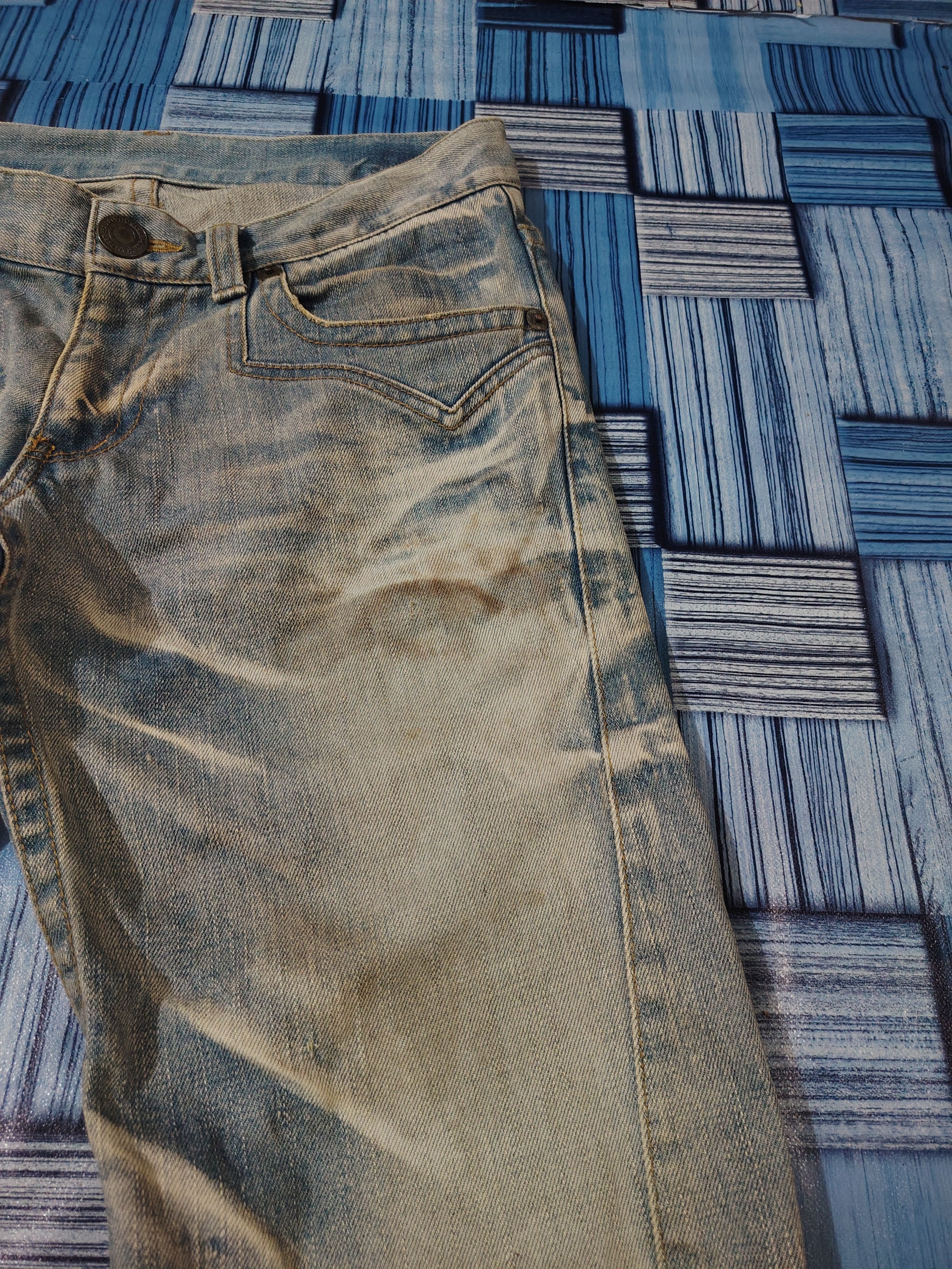 Japanese Brand Rattle Trap Japanese Distressed Denim Flared Jeans Size US 31 - 6 Thumbnail
