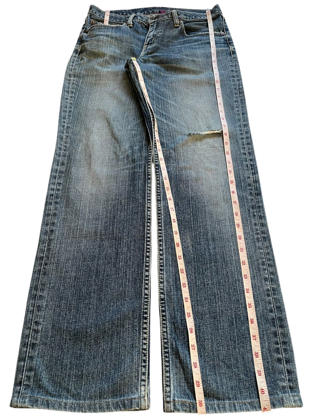 Levi's Vintage 90s Levis 502 Blue Wash Distressed Loose Fit Jeans Size US 31 - 12 Thumbnail