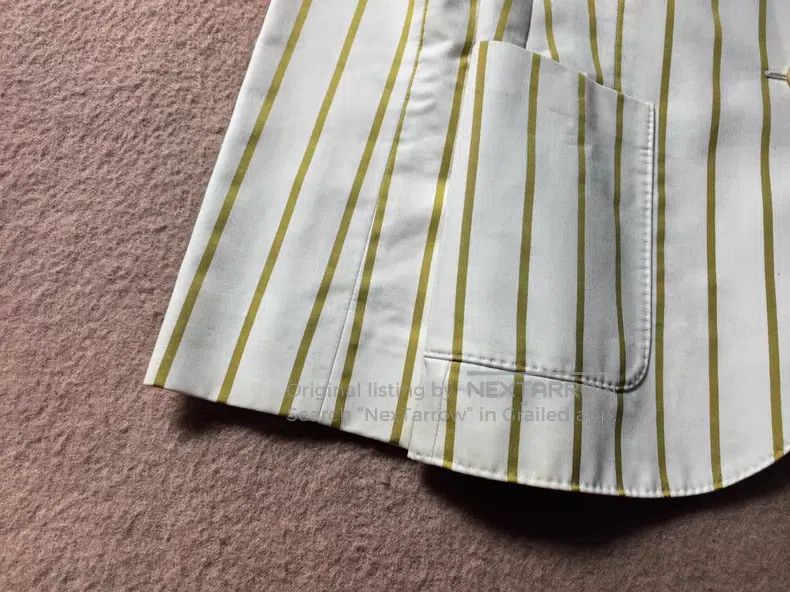 Loro Piana Loro Piana Autumn Olive Stripe Dress Size XS / US 0-2 / IT 36-38 - 4 Thumbnail