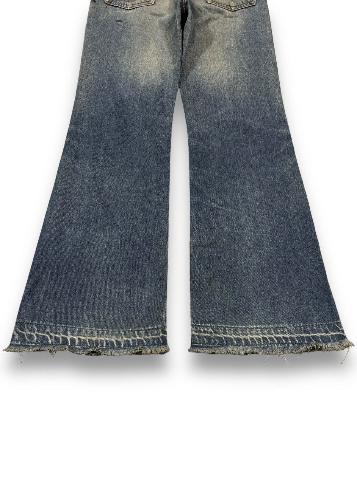 Big John Vintage 90s Japanese Brand Mud Wash Flare Bell Bottom Jeans Size US 30 / EU 46 - 15 Thumbnail