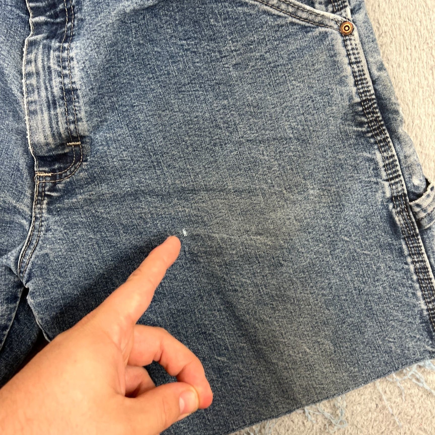 Wrangler VINTAGE Wrangler Carpenter Shorts Men Size 32 Denim Bermuda Relaxed Fit Casual Blue Size US 32 / EU 48 - 3 Thumbnail