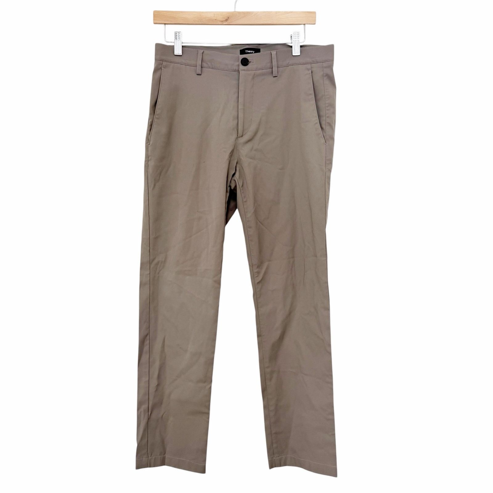 Theory Theory Tan Zaine SW Neoteric Flat Front Pants Sz 30 Size US 30 / EU 46 - 1 Thumbnail