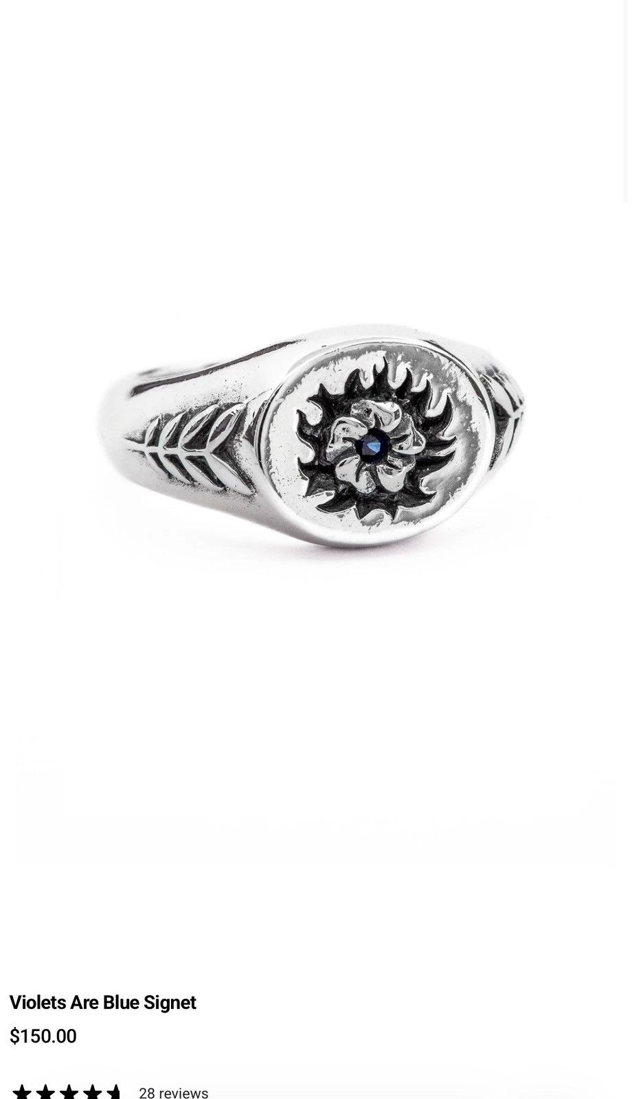 Other Lox & Chain Violets are Blue Sapphire Ring size 5 Size ONE SIZE - 1 Thumbnail