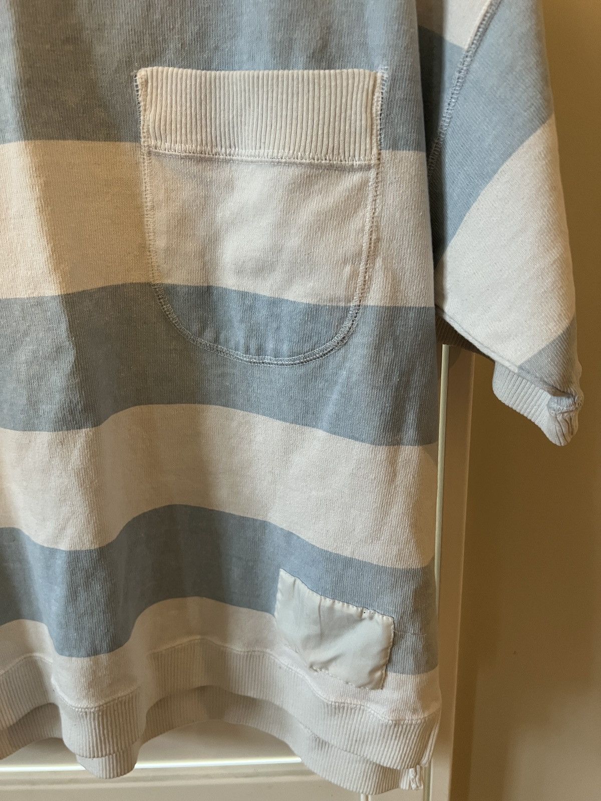 Vintage Vintage Boxy Striped Blue White Tee Front Pocket Size US L / EU 52-54 / 3 - 2 Thumbnail