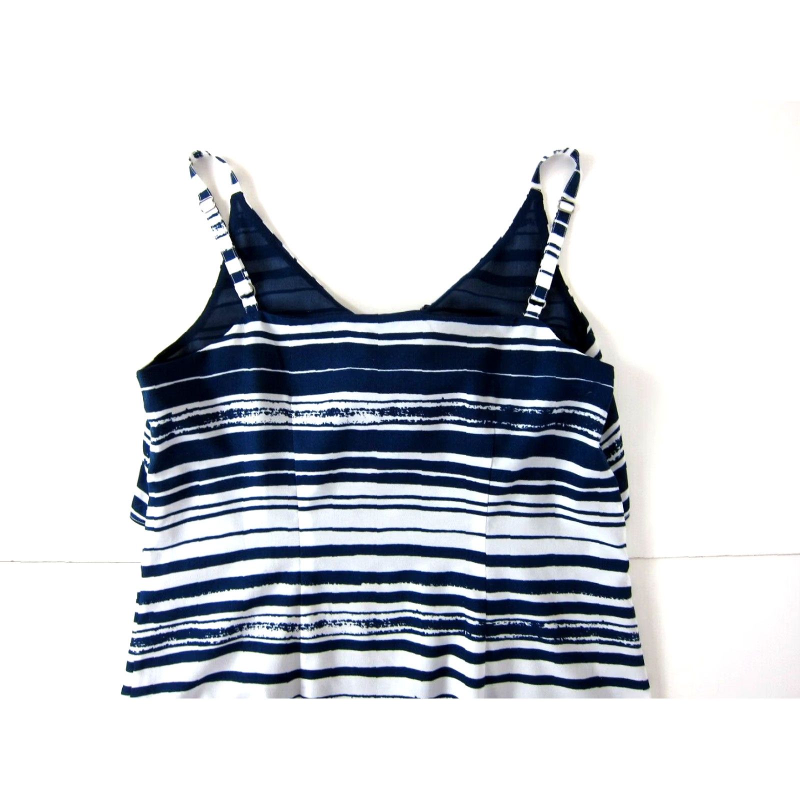 Vintage Cabi Blue White Stripe Pocket Front Tie Tunic Tank Slip Sun Dress Women Small Size S / US 4 / IT 40 - 5 Thumbnail