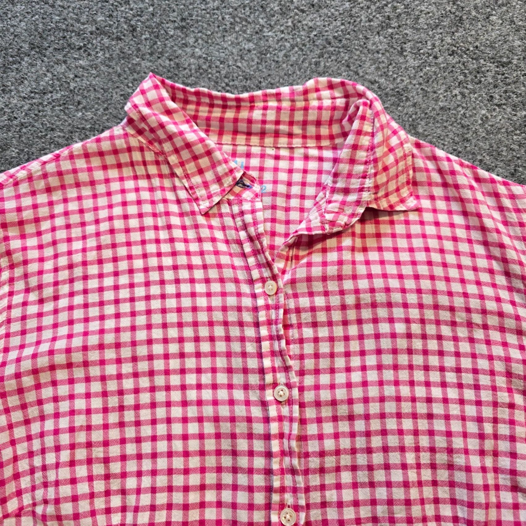 J.McLaughlin J McLaughlin Top Womens Size 12 Pink Plaid Gingham Long Sleeve Preppy Casual Shirt Size XL / US 12-14 / IT 48-50 - 2 Thumbnail