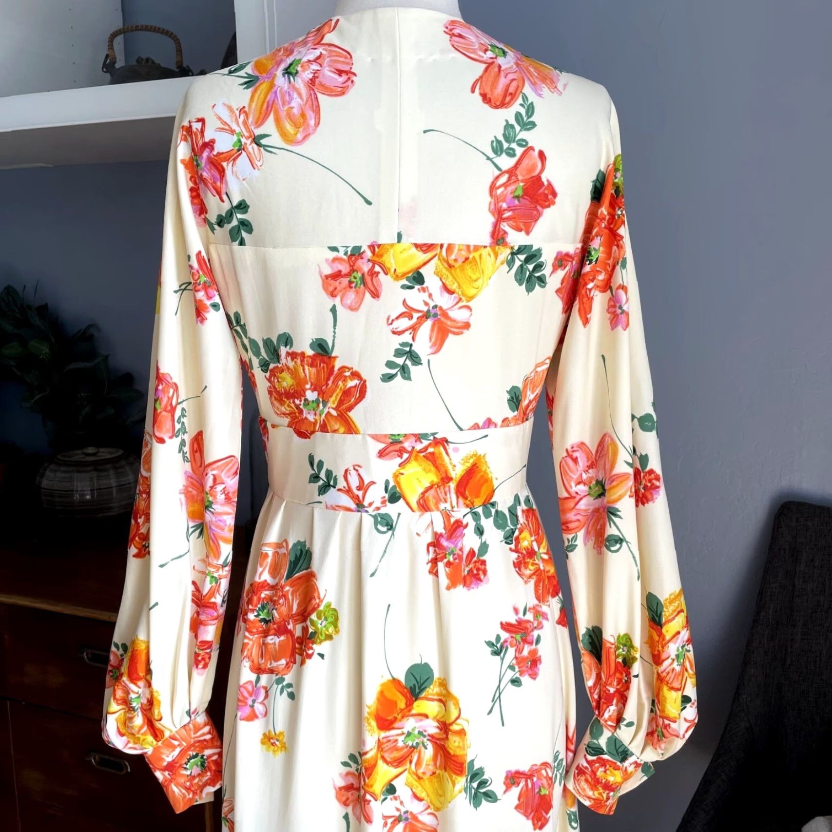 Vintage VINTAGE 70’s Merry Mary Fabric Floral Long Maxi Dress Cottagecore Prairie M Dress Size M / US 6-8 / IT 42-44 - 5 Thumbnail