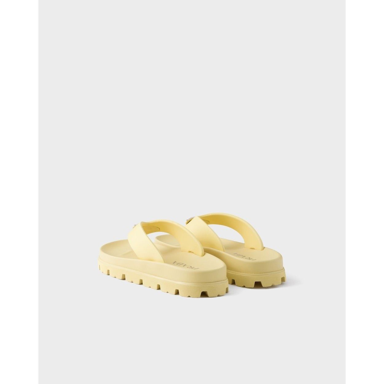 Prada PRADA $775 Pollen Yellow Rubber Thong Sandals New & Authenti Size US 8 / IT 38 - 5 Thumbnail