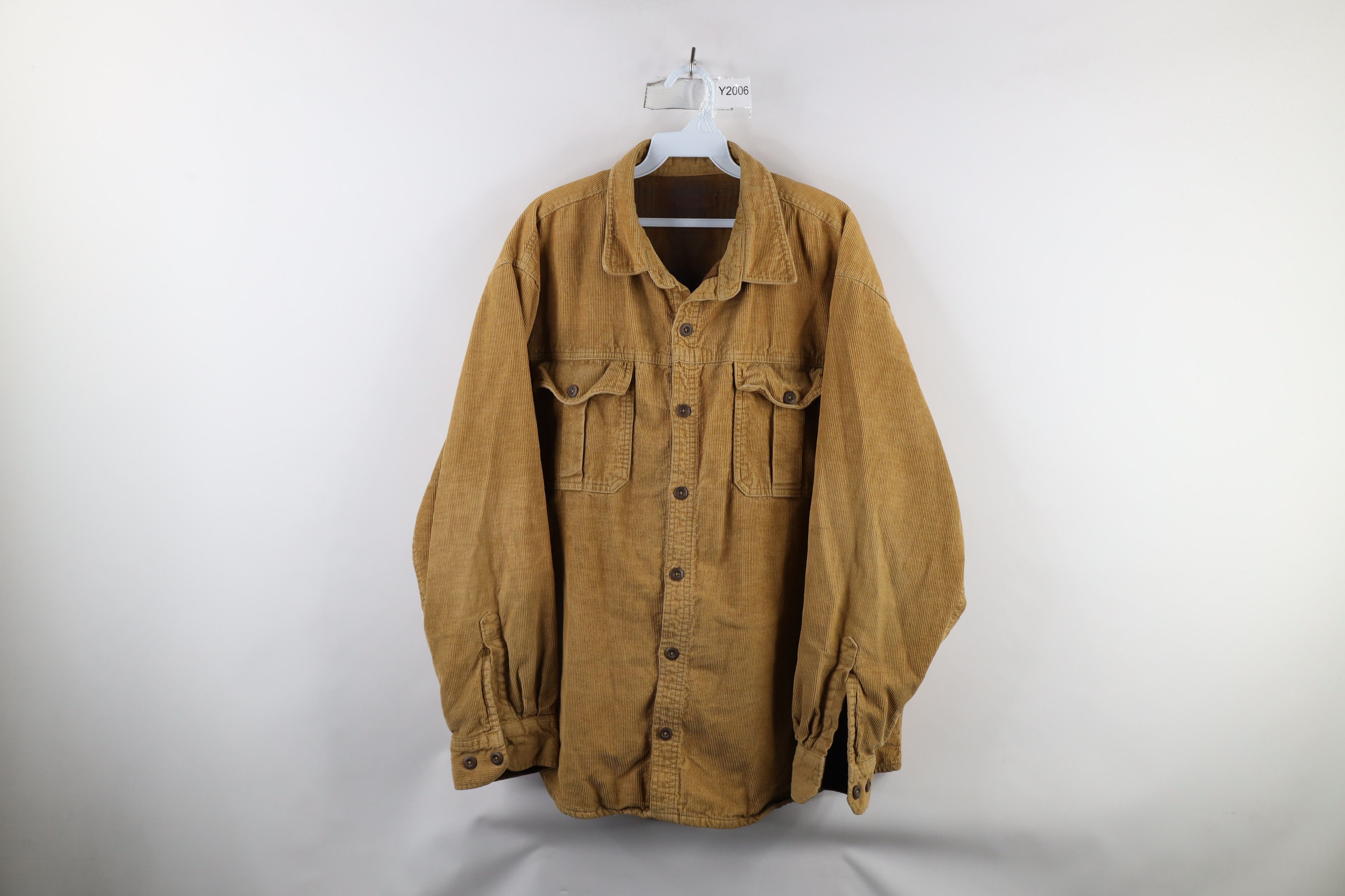 Vintage Vintage 90s Streetwear Flannel Lined Corduroy Shirt Jacket Size US L / EU 52-54 / 3 - 1 Thumbnail