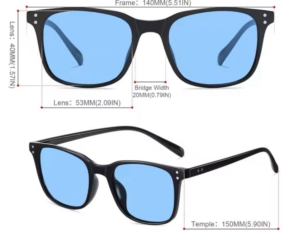 Other Rectangle Tony Stark Sunglasses Men Blue Lens Brand Designer Size ONE SIZE - 7 Thumbnail